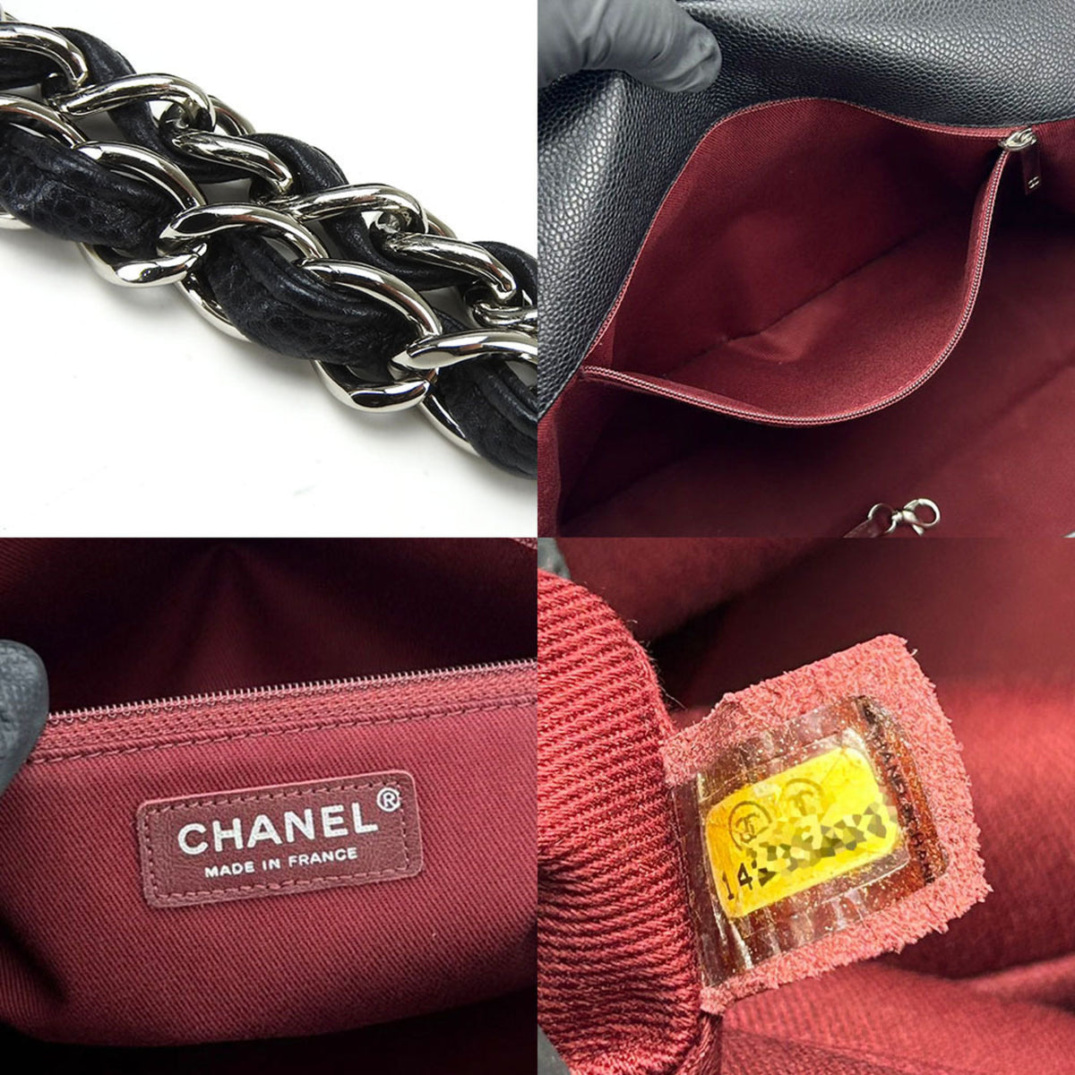 Chanel Black Grained Calfskin Shoulder Bag (Pre-Owned)
