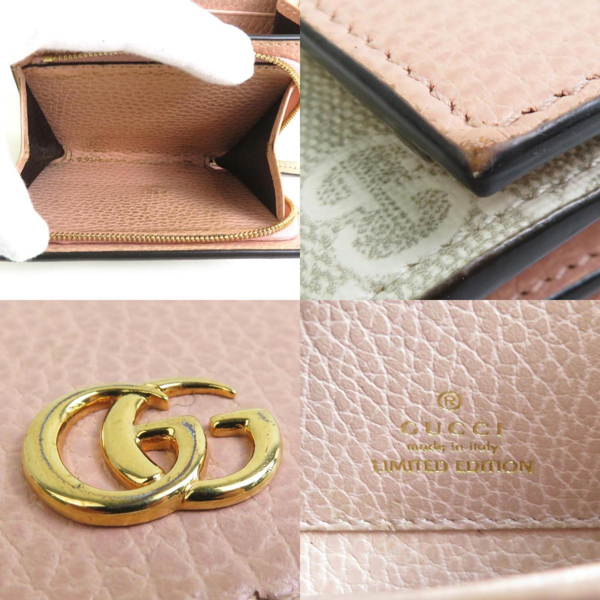 Gucci Beige Pink Leather Wallet (Bi-Fold) (Pre-Owned)