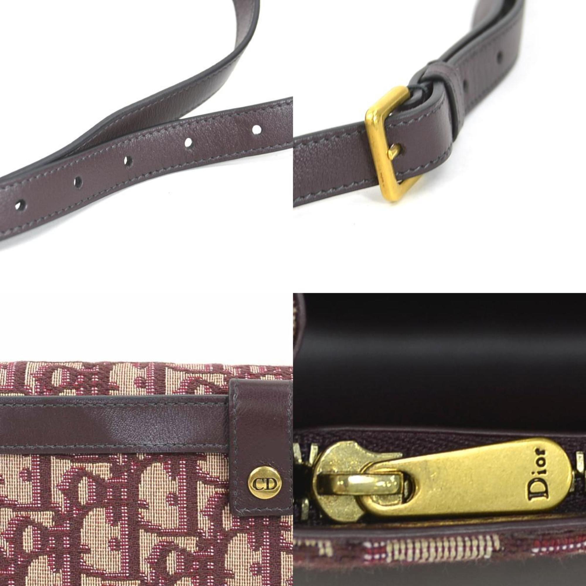 Christian Dior Bordeaux Canvas Leather Fanny Pack (Pre-Owned)