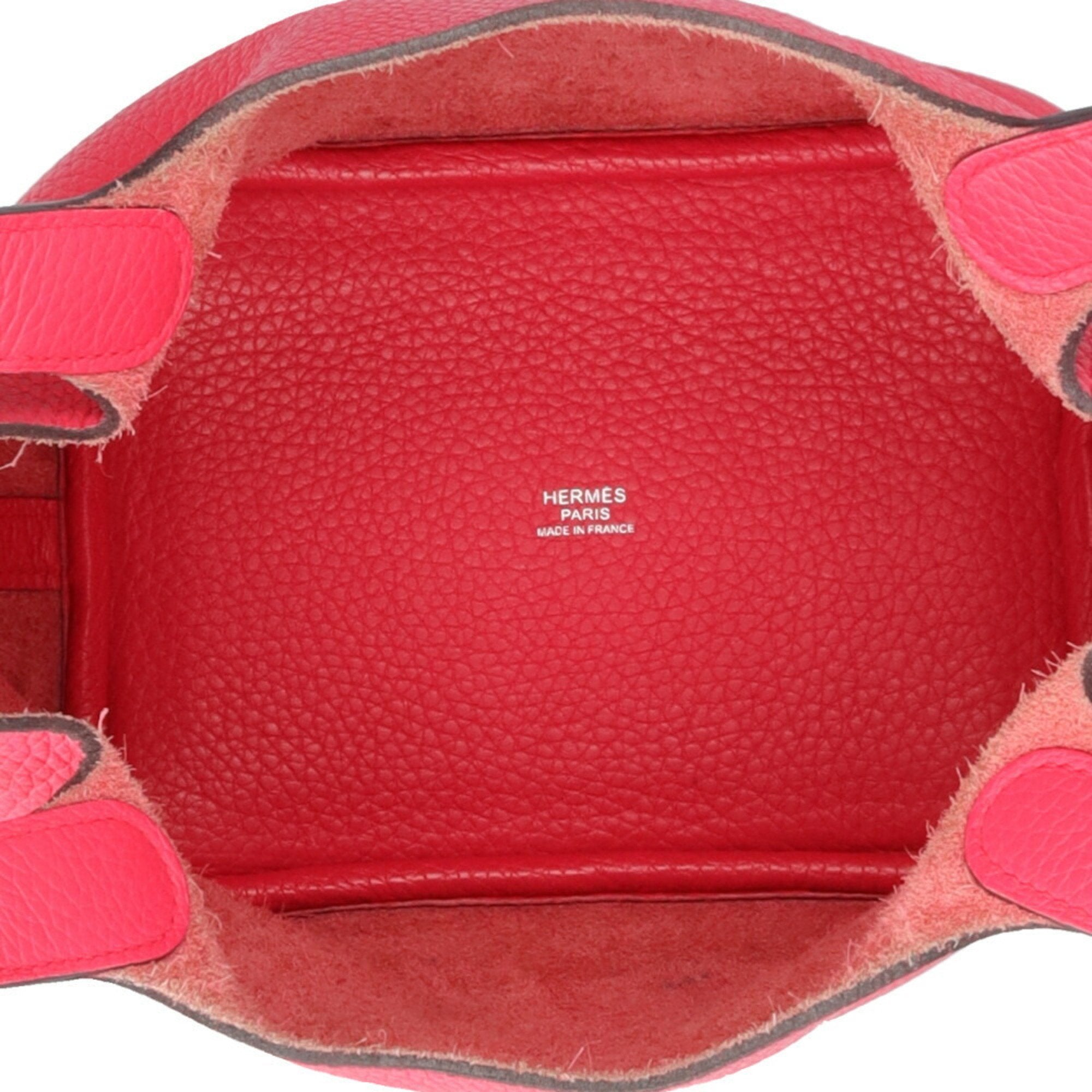 Hermes Pink Taurillon Clemence Leather Handbag (Pre-Owned)