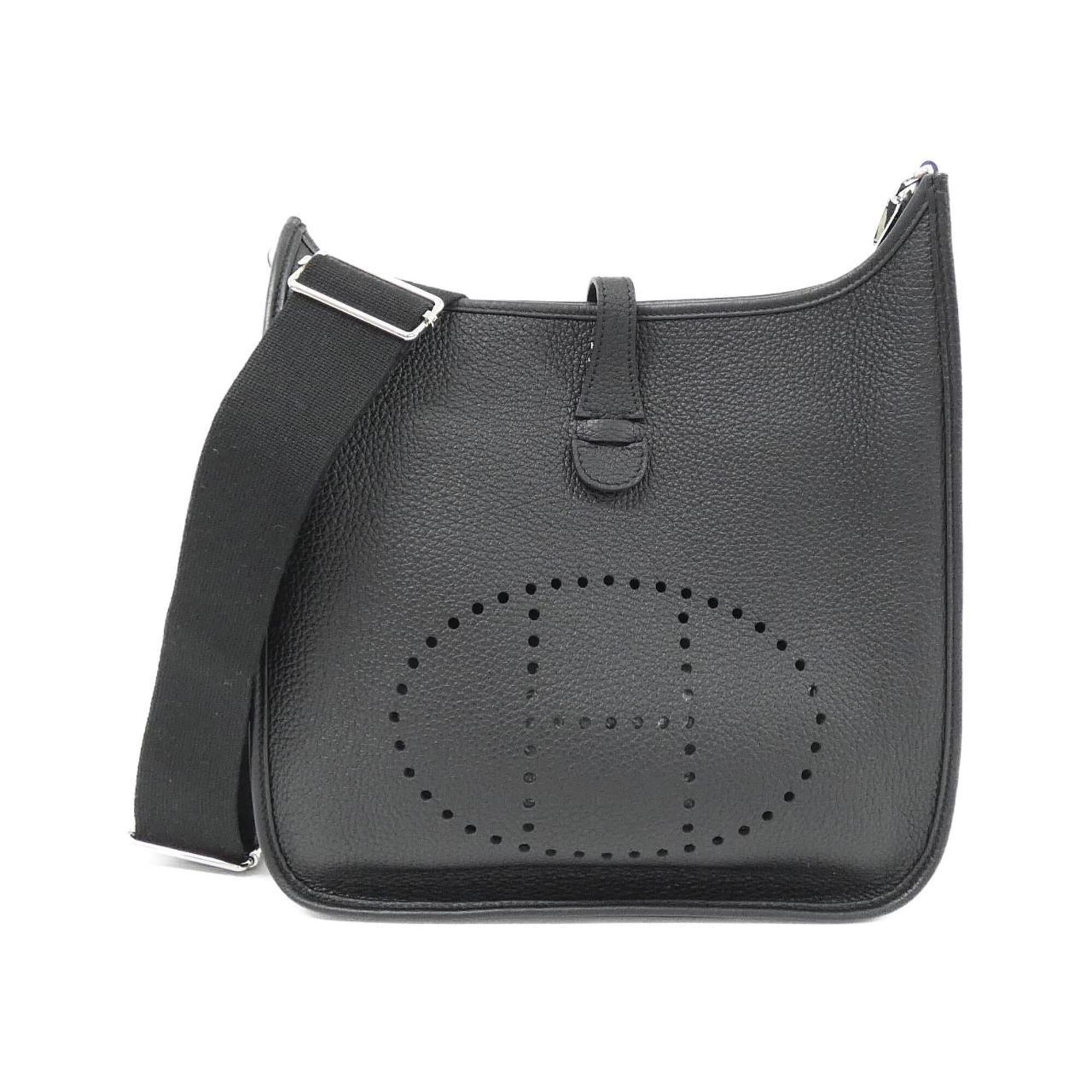 Hermes Black Taurillon Clemence Leather Shoulder Bag (Pre-Owned)