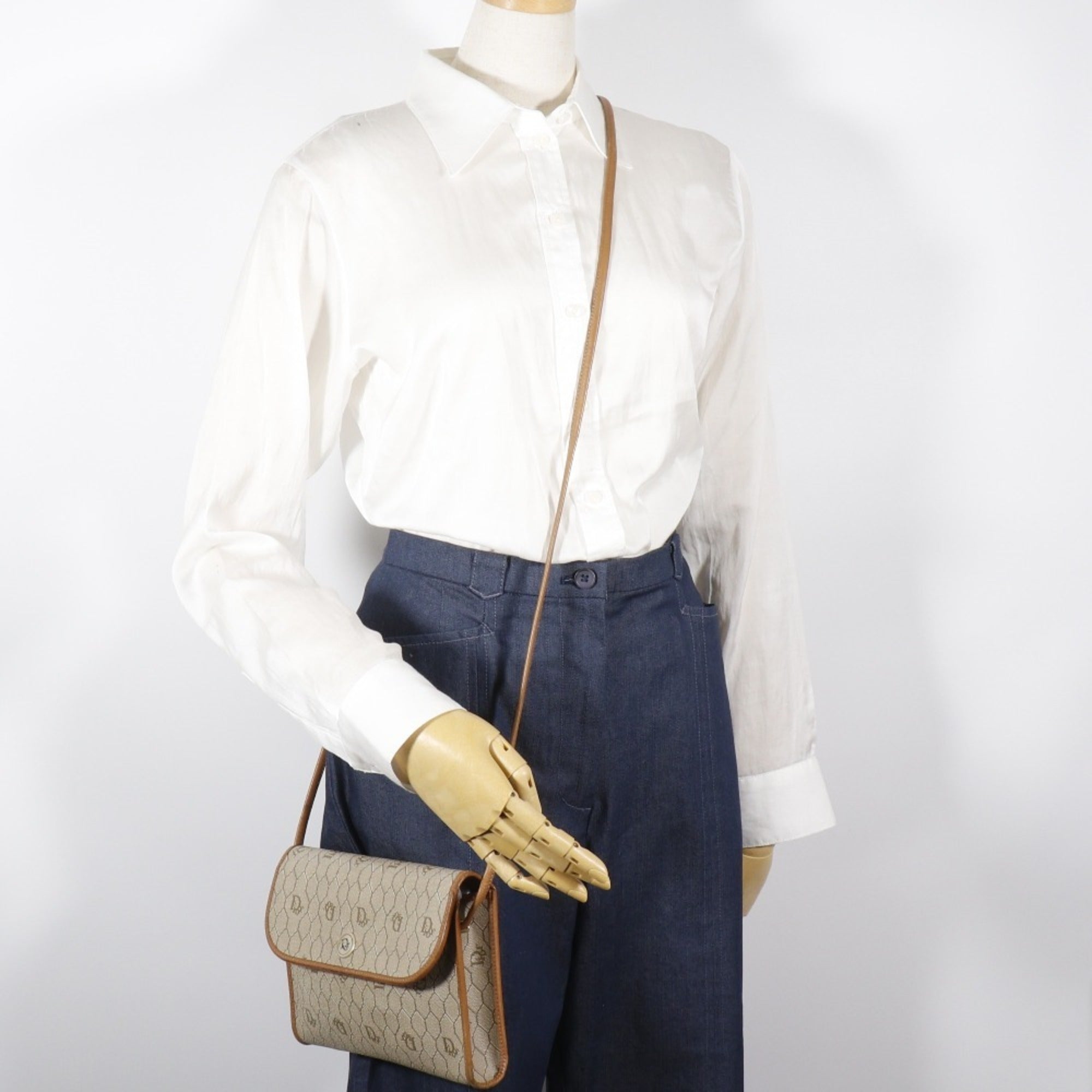 Christian Dior Beige Pvc Shoulder Bag (Pre-Owned)