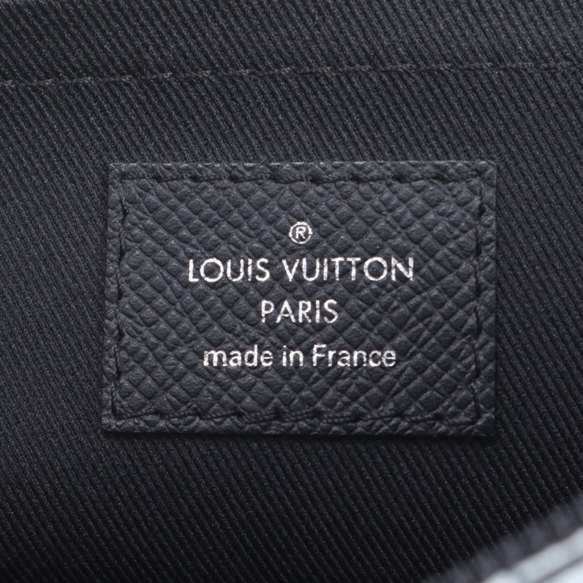 Louis Vuitton Ardoise Black Galle Leather Pochette (Pre-Owned)
