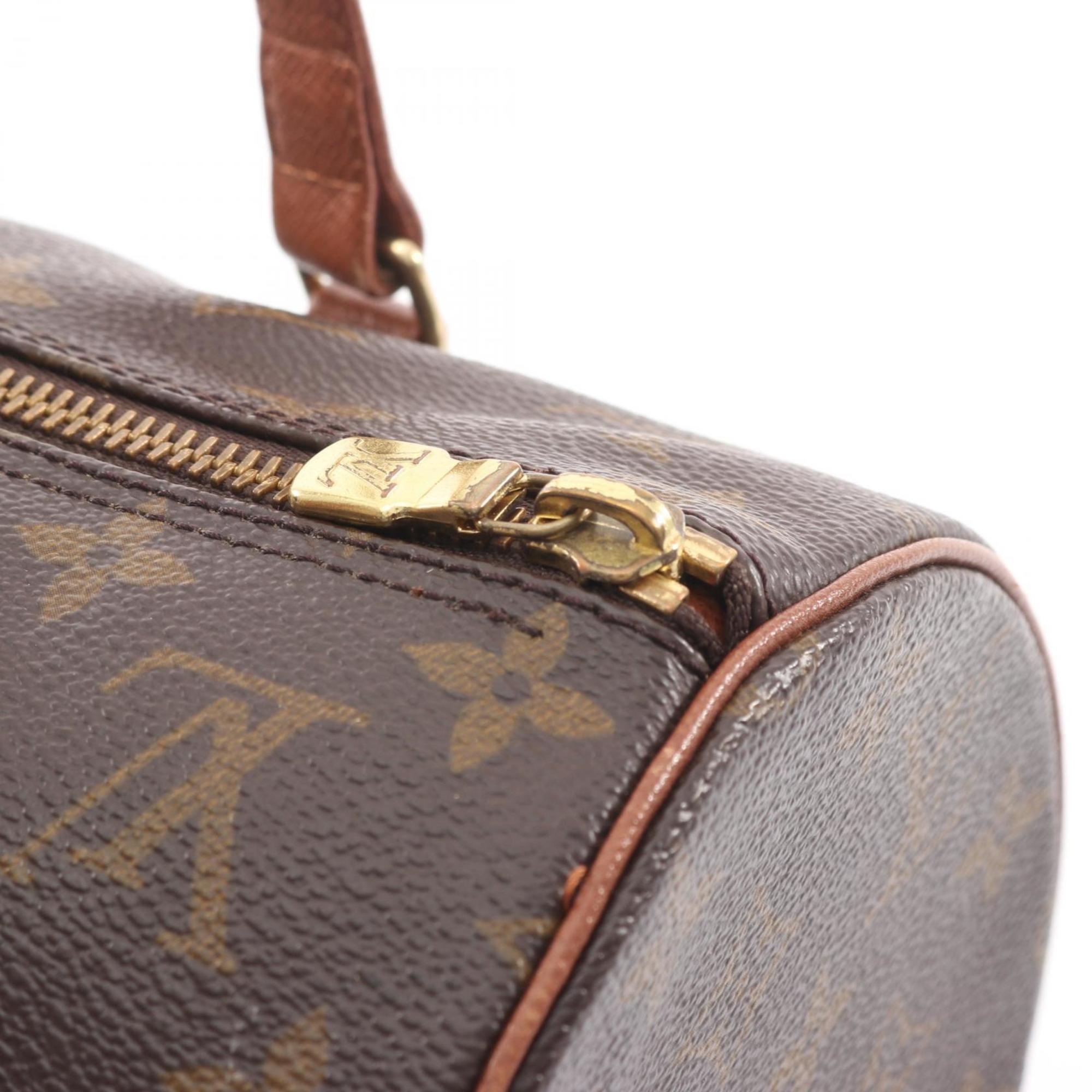 Louis Vuitton Brown Coated Canvas Leather Handbag Pouch (Pre-Owned)