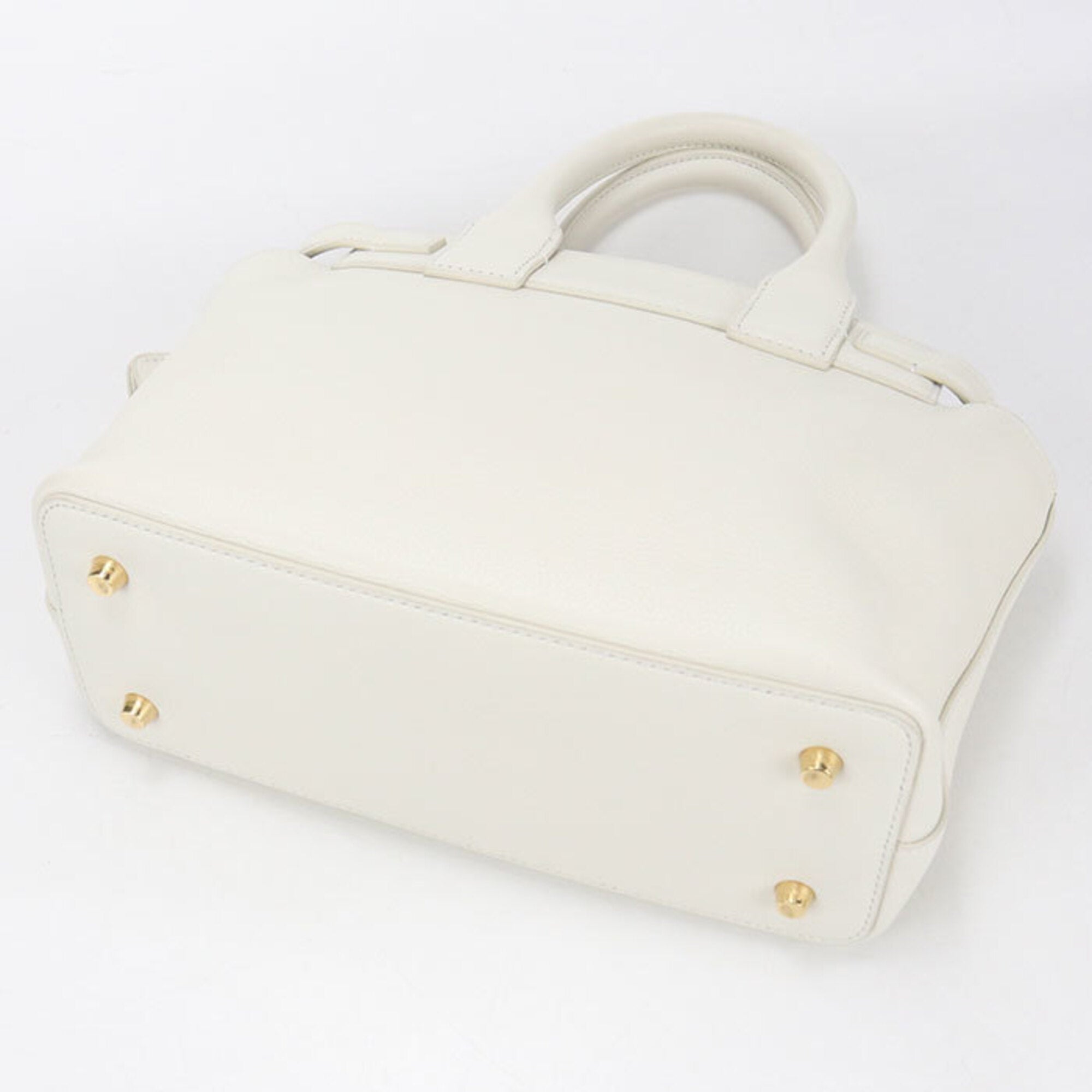 Celine White Leather Tote Bag (Pre-Owned)