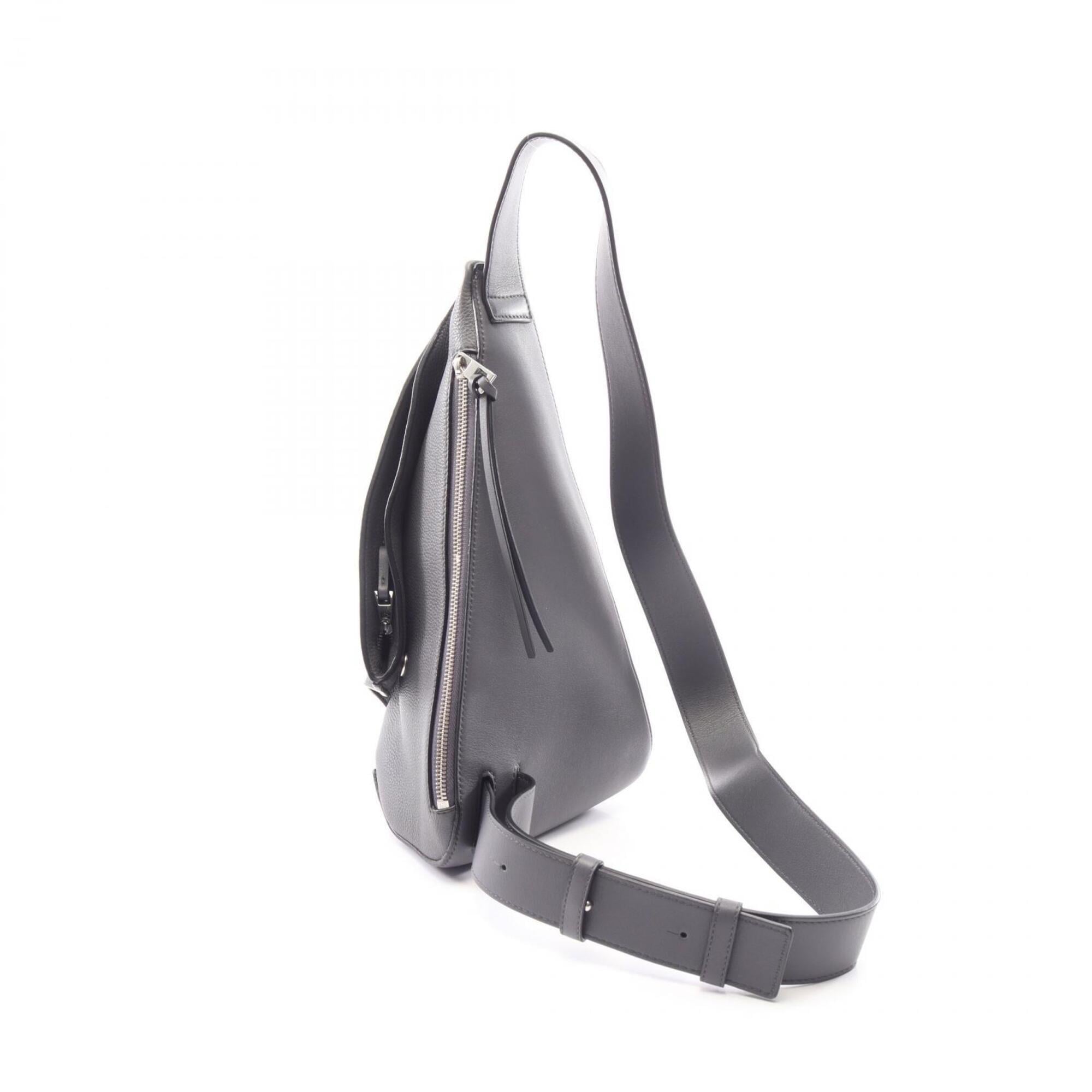 Loewe Gray Leather Fanny Pack Handbag (Pre-Owned)
