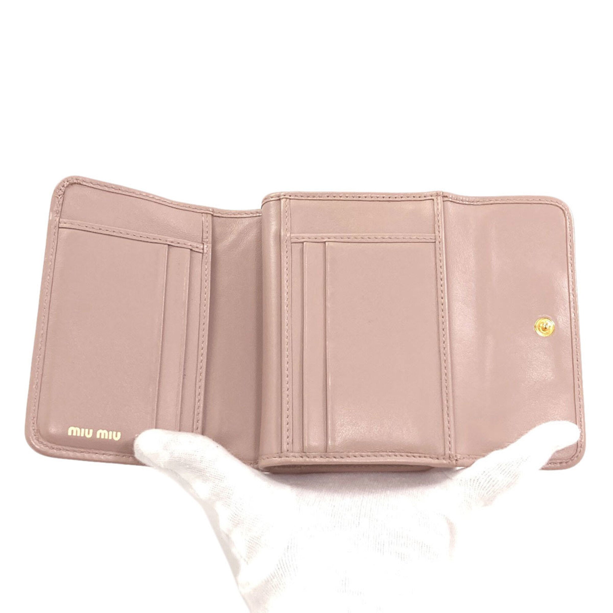 Miu Miu Pink Leather Wallet (Bi-Fold) (Pre-Owned)