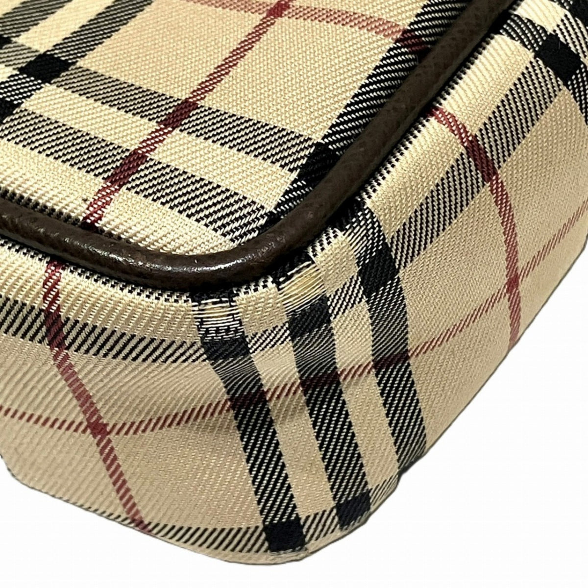 Burberry Brown Canvas Leather Shoulder Bag (Pre-Owned)