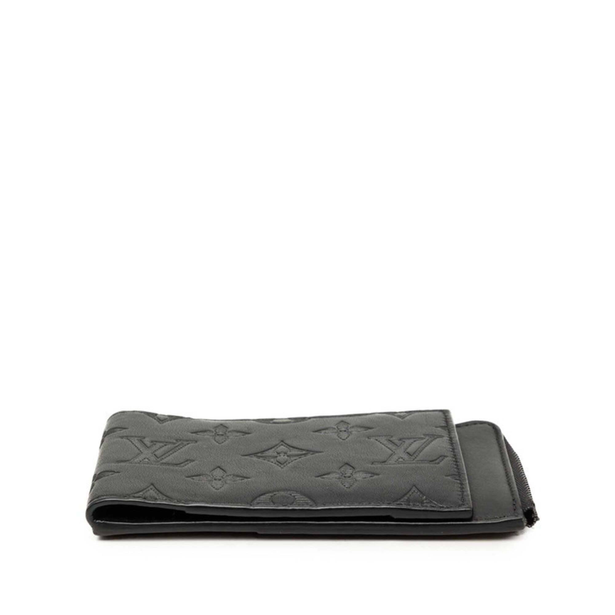 Louis Vuitton Black Noir Leather Wallet (Bi-Fold) (Pre-Owned)