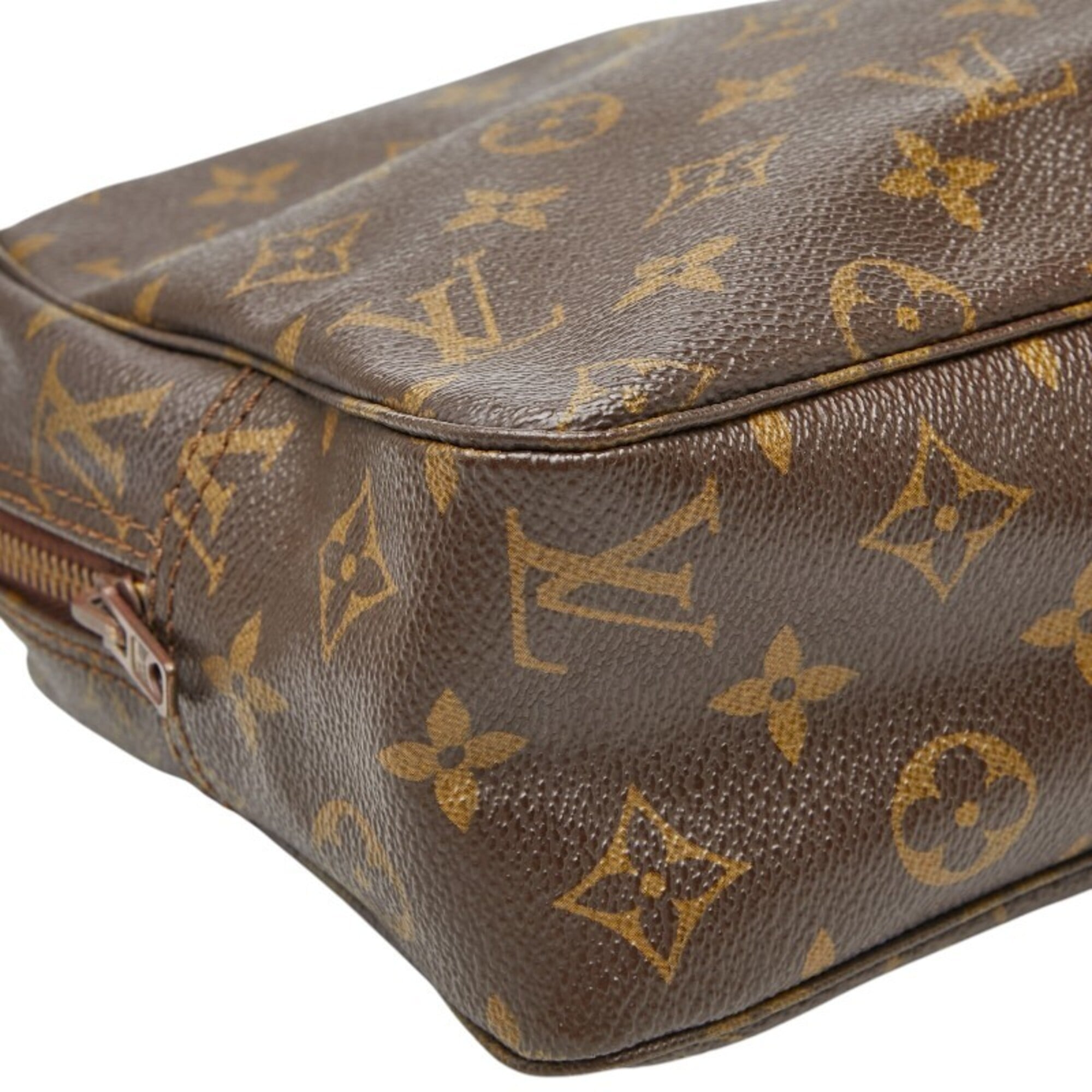 Louis Vuitton Brown Pvc Leather Clutch Bag (Pre-Owned)
