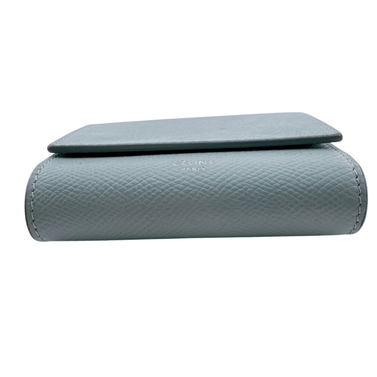 Celine Blue Light Blue Leather Wallet (Tri-Fold) (Pre-Owned)