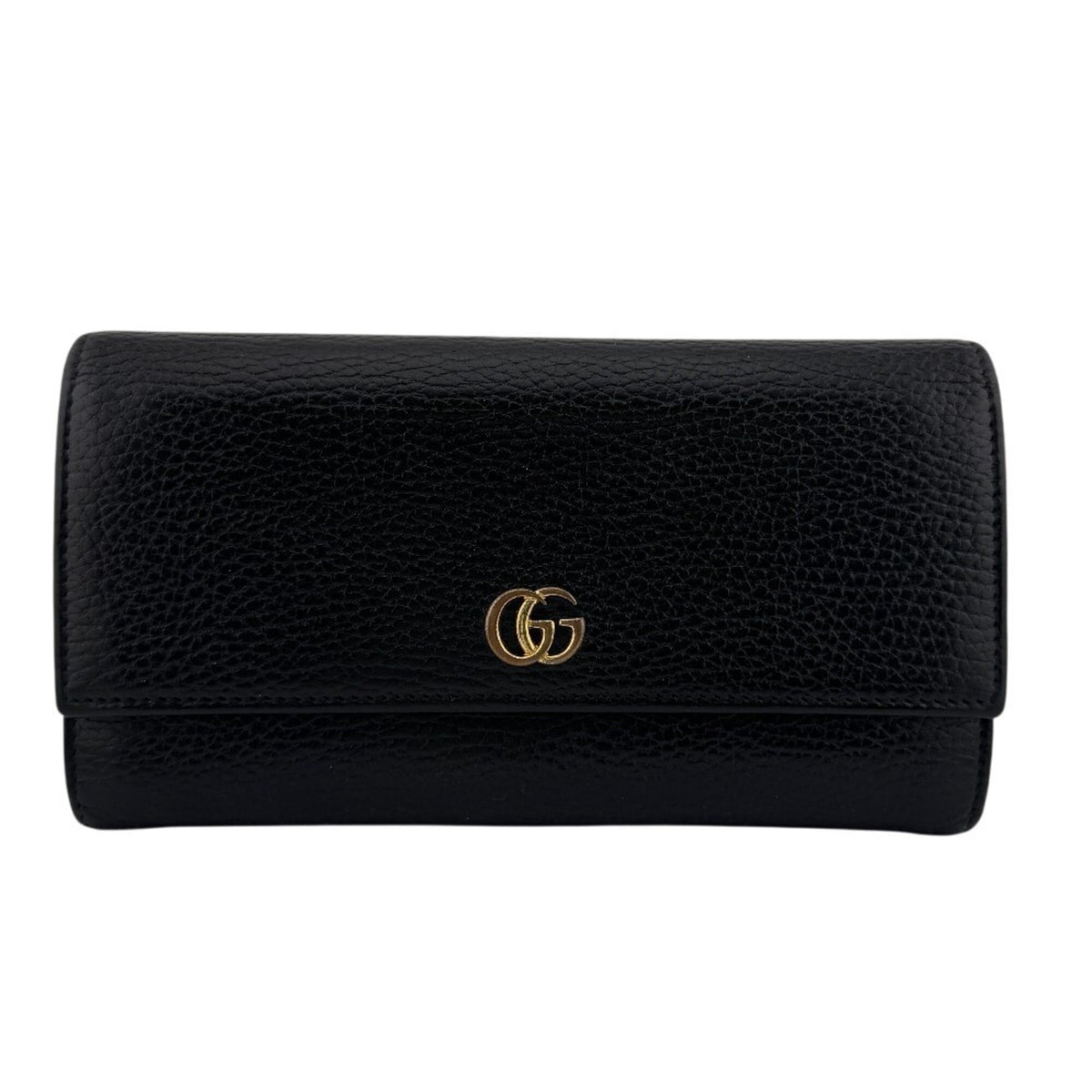 Gucci Black Leather Long Wallet (Bi-Fold) (Pre-Owned)