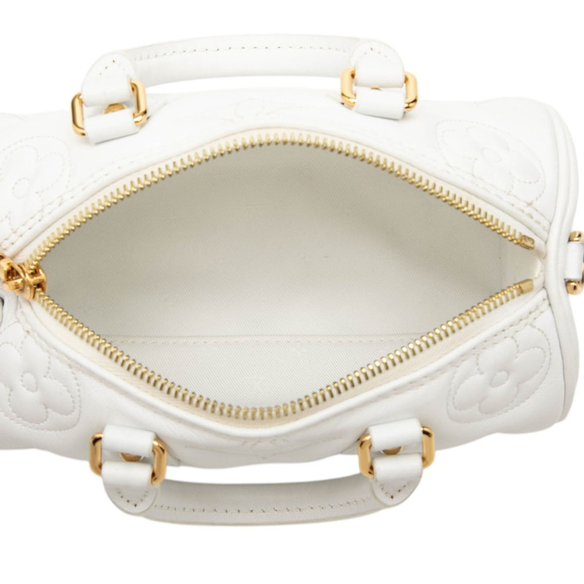 Louis Vuitton White Leather Handbag Shoulder Bag (Pre-Owned)