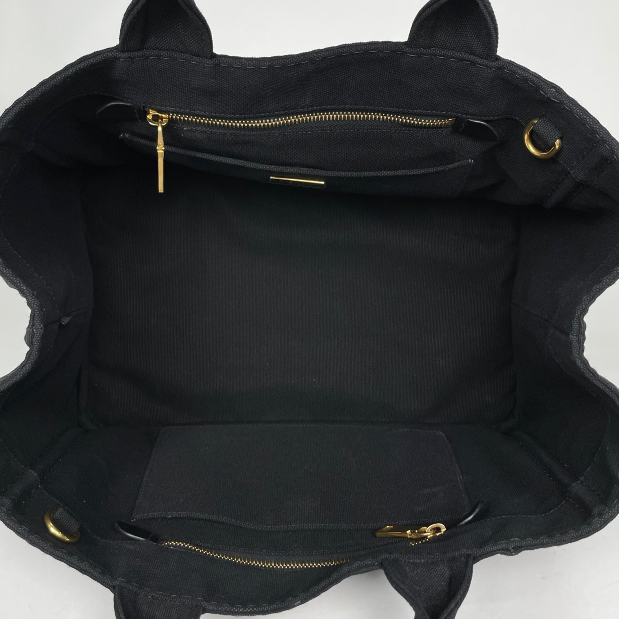 Prada Black Canvas Tote Bag (Pre-Owned)