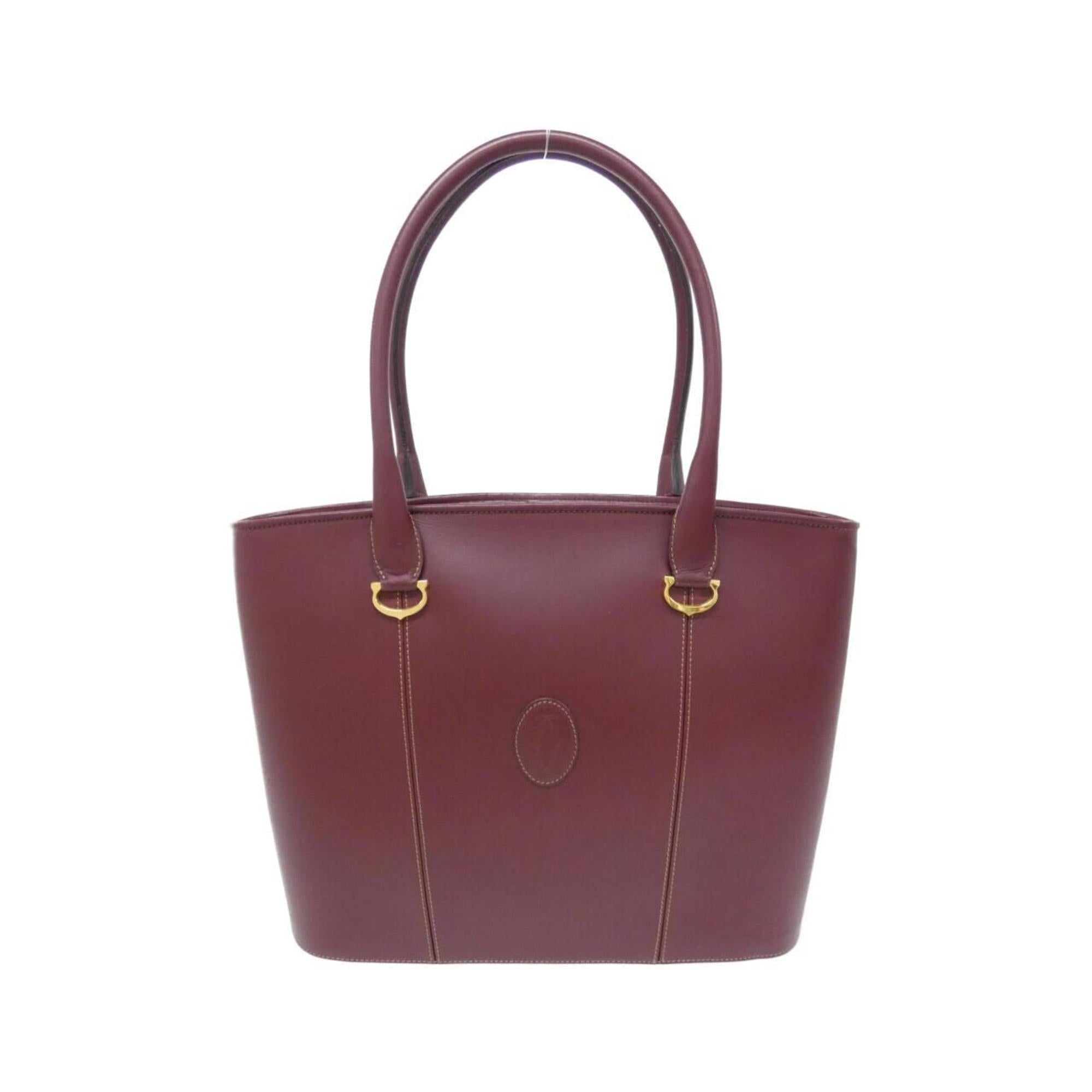 Cartier Bordeaux Leather Shoulder Bag (Pre-Owned)