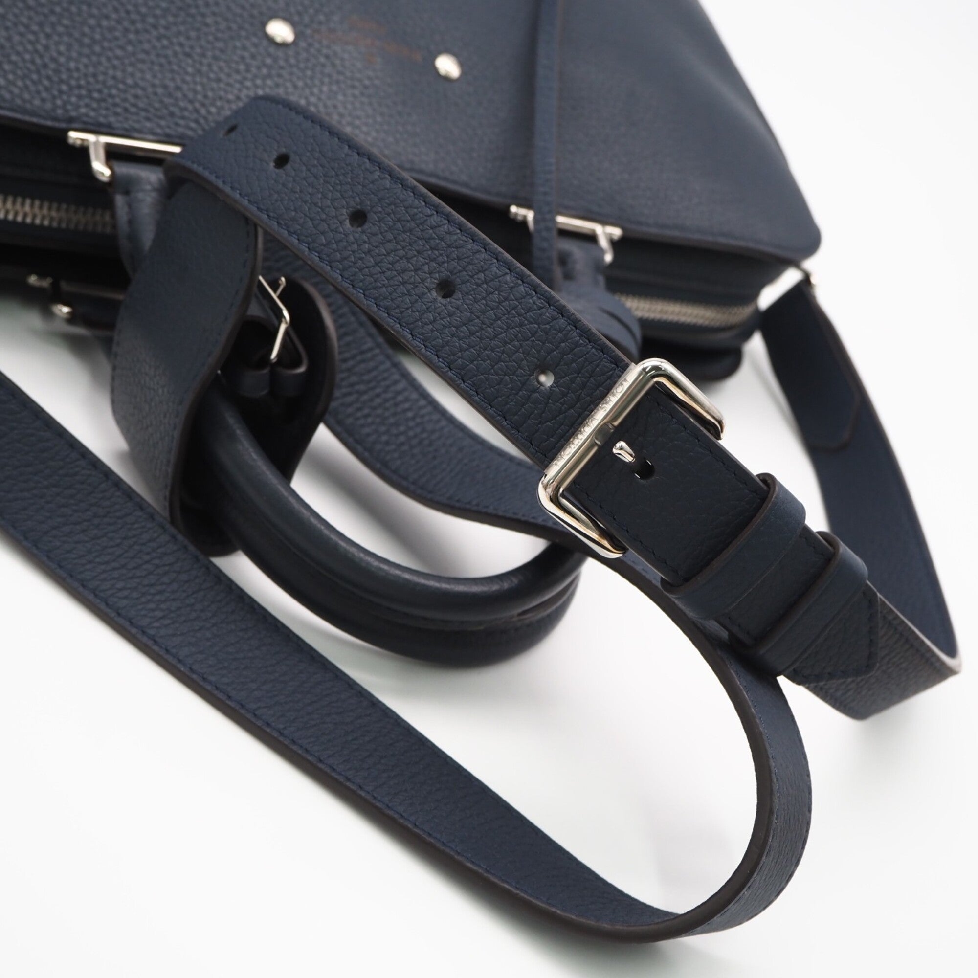 Louis Vuitton Navy Leather Briefcase (Pre-Owned)