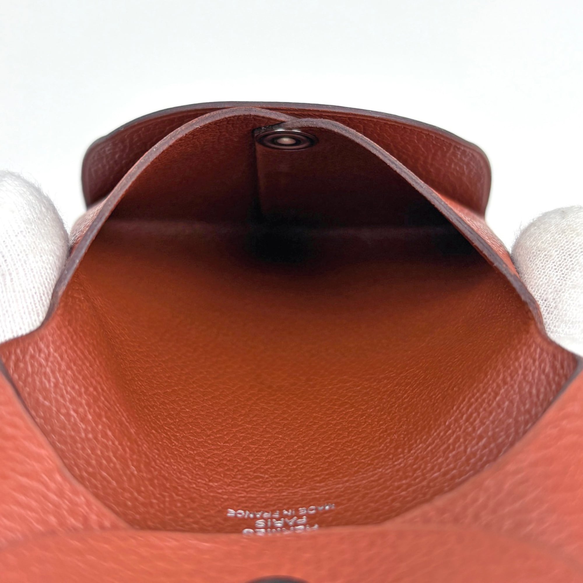 Hermes Bastia Brown Leather Coin Purse/Coin Case (Pre-Owned)