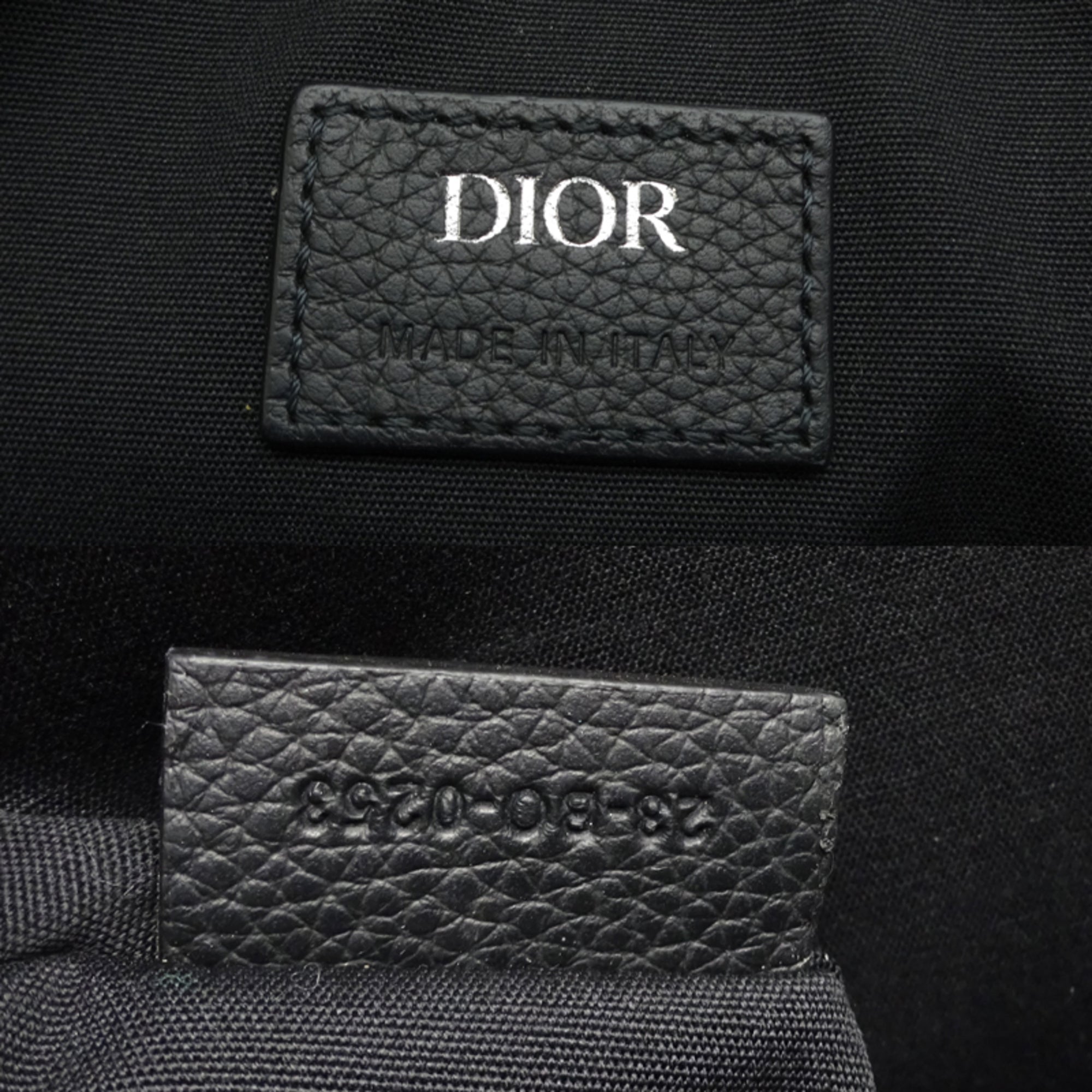 Christian Dior Navy Jacquard Pouch Shoulder Bag (Pre-Owned)