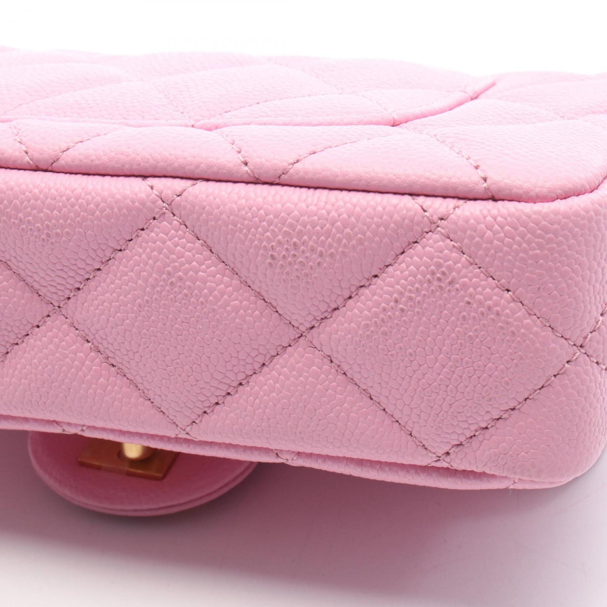 Chanel Pink Grained Calfskin Handbag Shoulder Bag (Pre-Owned)