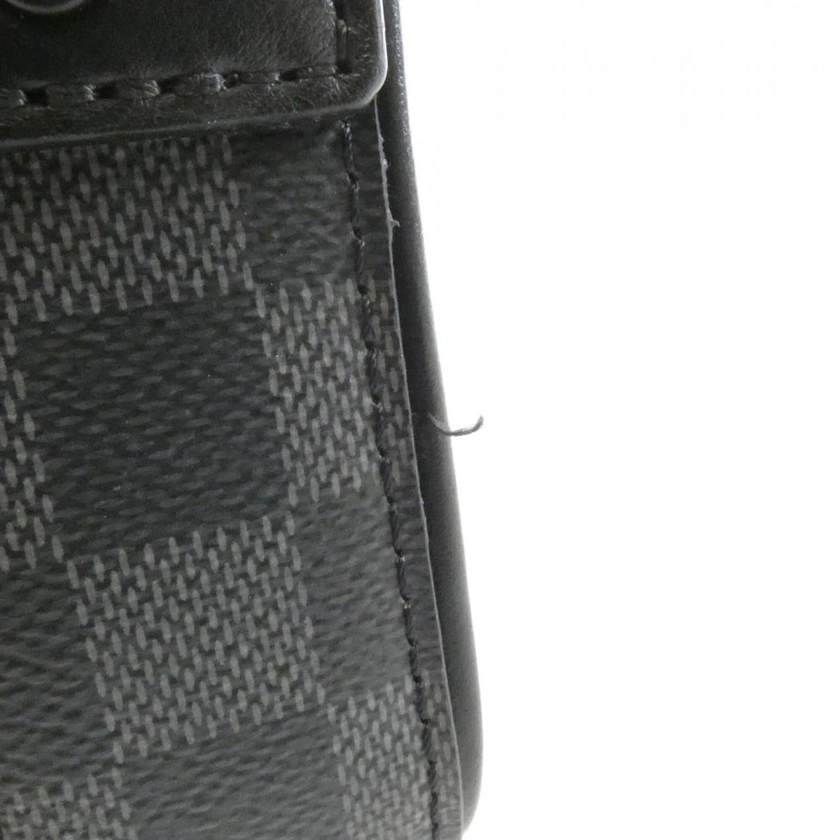 Louis Vuitton Black Graphite Gray Coated Canvas Shoulder Bag (Pre-Owned)