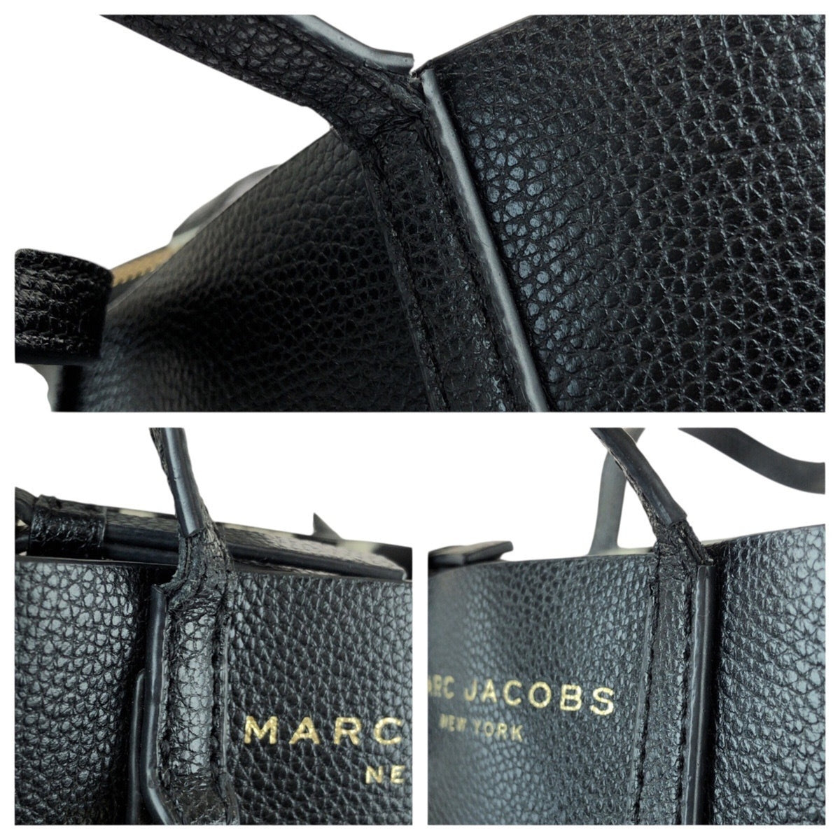 Marc Jacobs Black Leather Shoulder Bag Tote Bag (Pre-Owned)