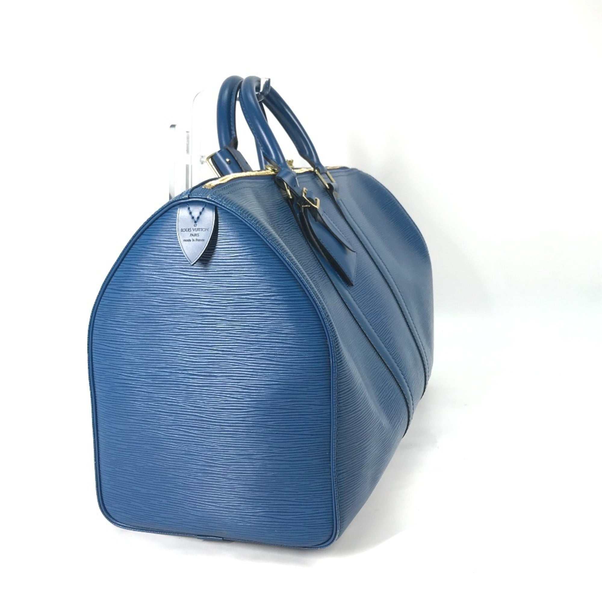 Louis Vuitton Epi Blue Galle Toledo Blue Epi Leather Boston Bag Handbag (Pre-Owned)