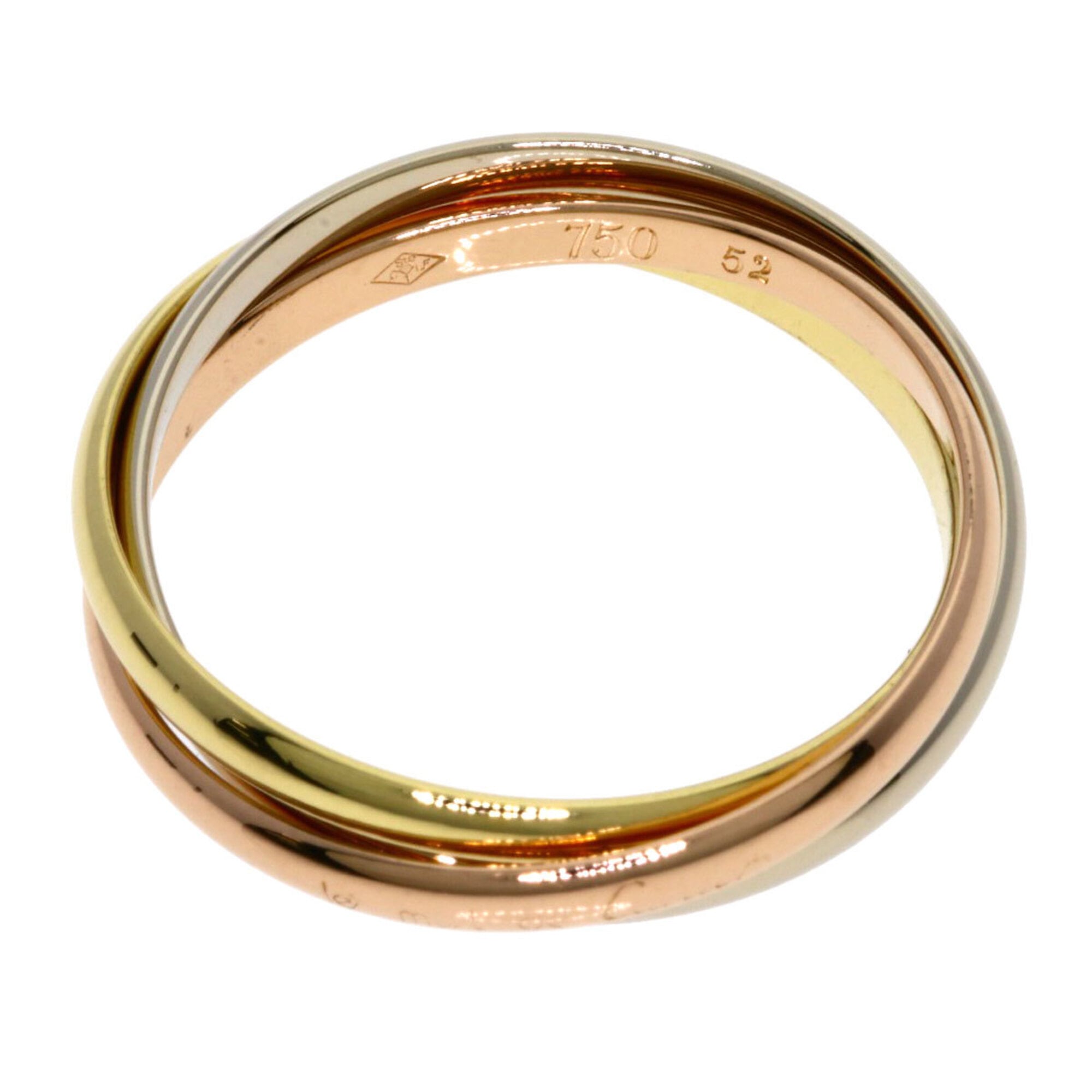 Cartier Trinity Yellow Gold (18K) Pink Gold (18K) White Gold (18K) Band Ring (Pre-Owned)