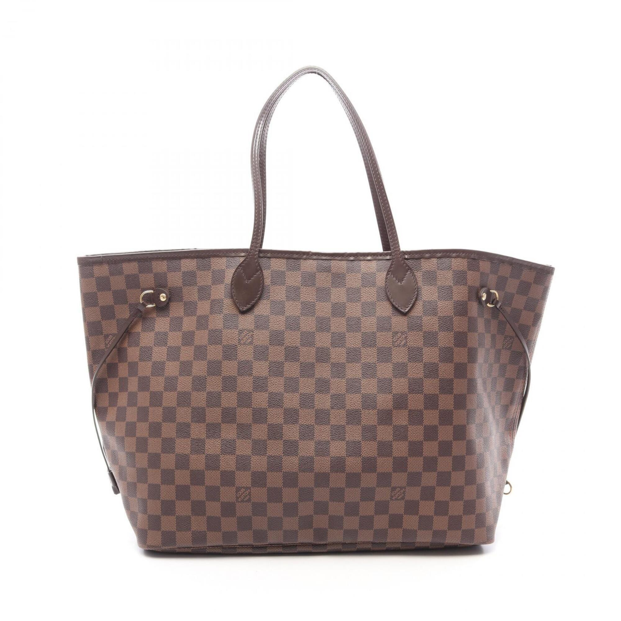 Louis Vuitton Brown Coated Canvas Leather Handbag Tote Bag (Pre-Owned)