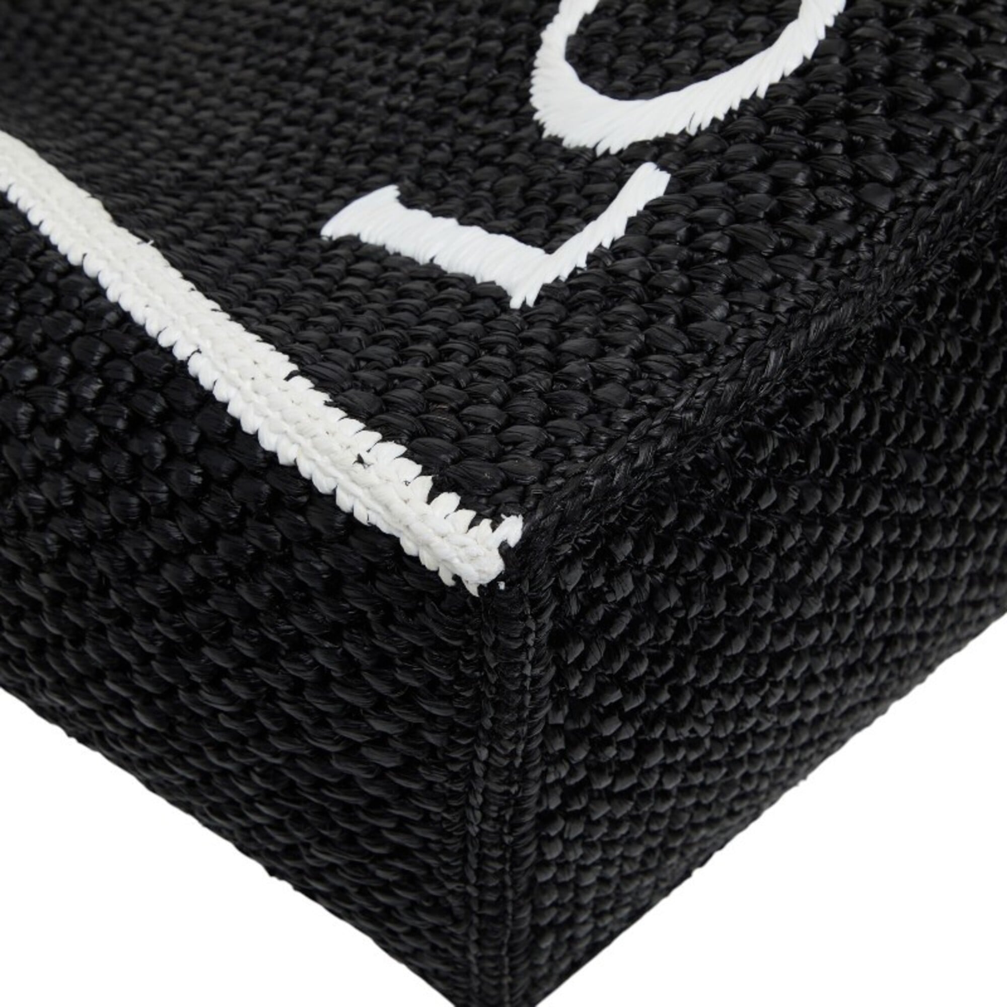 Loewe Black Raffia Leather Shoulder Bag Tote Bag (Pre-Owned)