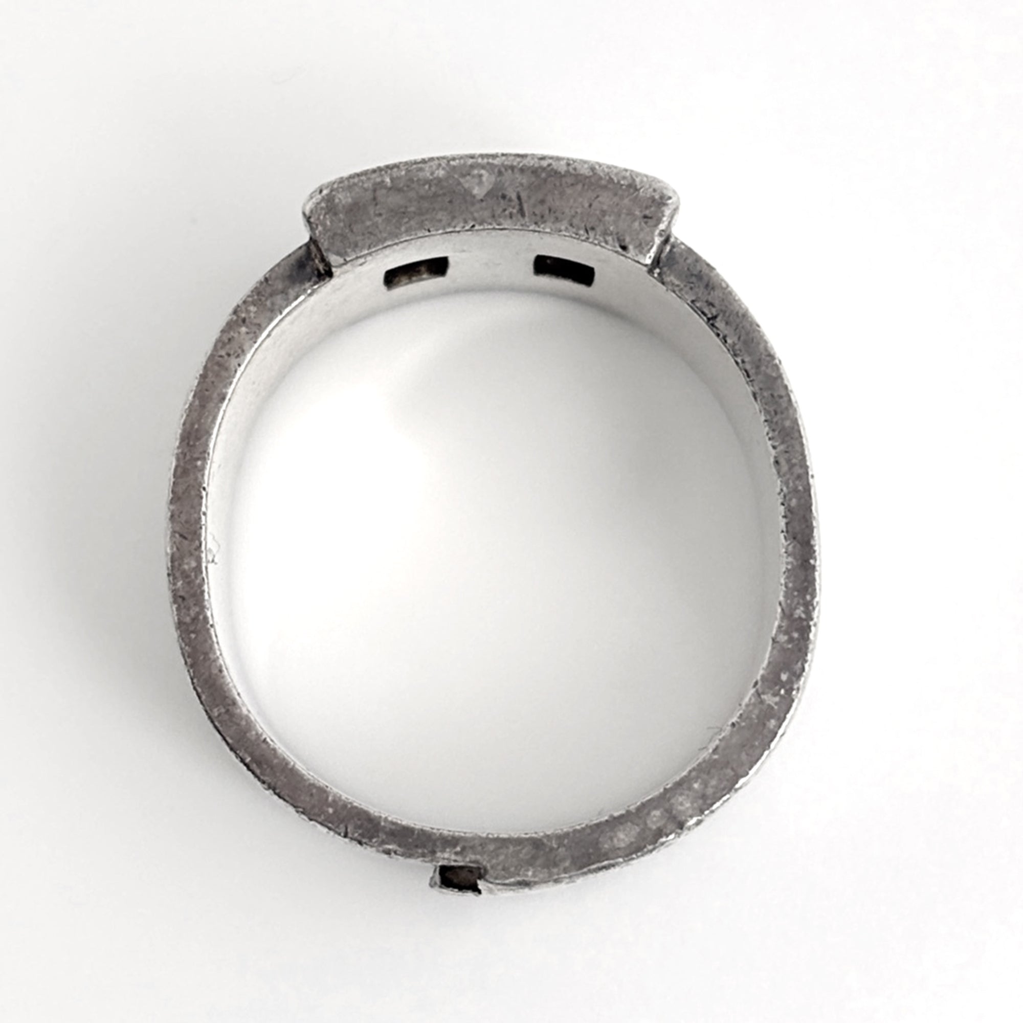 Hermes Silver Silver 925 Band Ring (Pre-Owned)