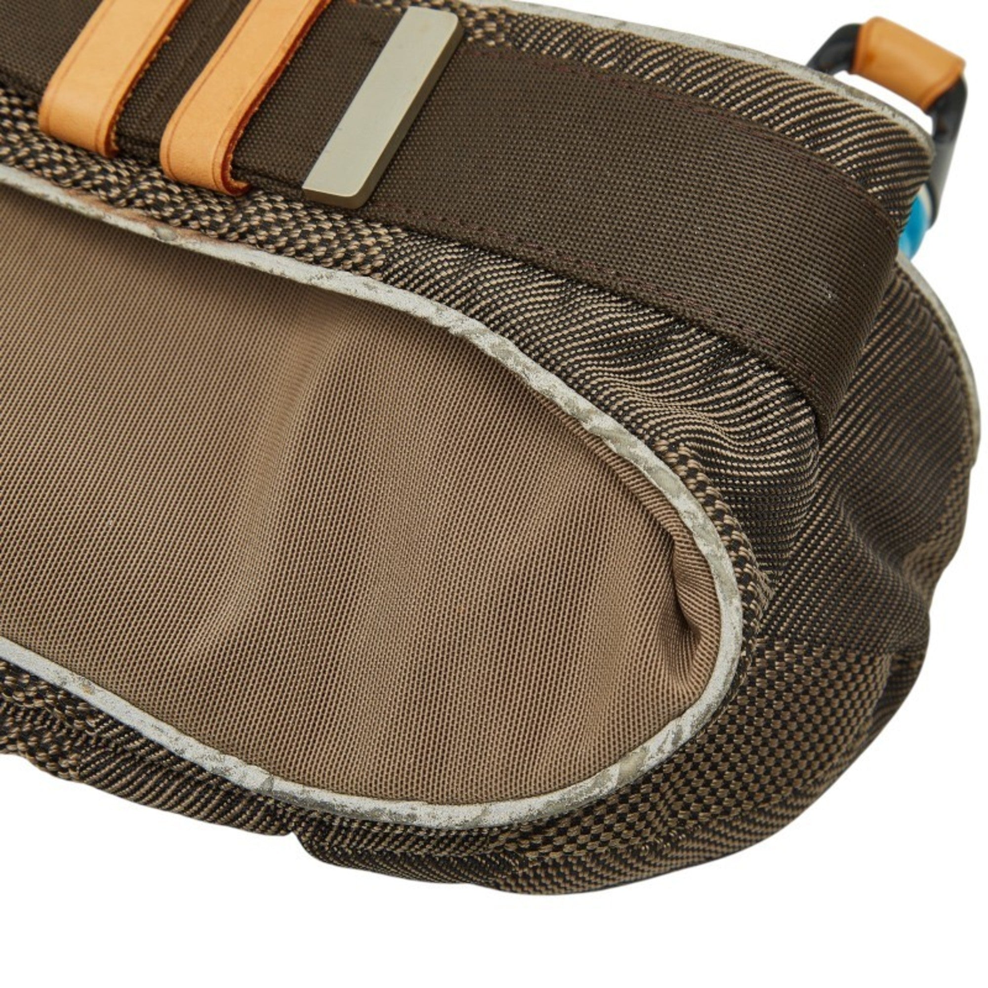 Louis Vuitton Beige Brown Canvas Leather Sling Bag (Pre-Owned)