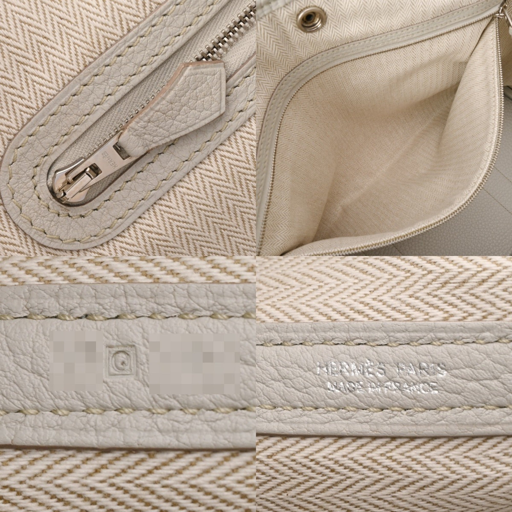 Hermes Pearl Gray Negonda Leather Handbag (Pre-Owned)