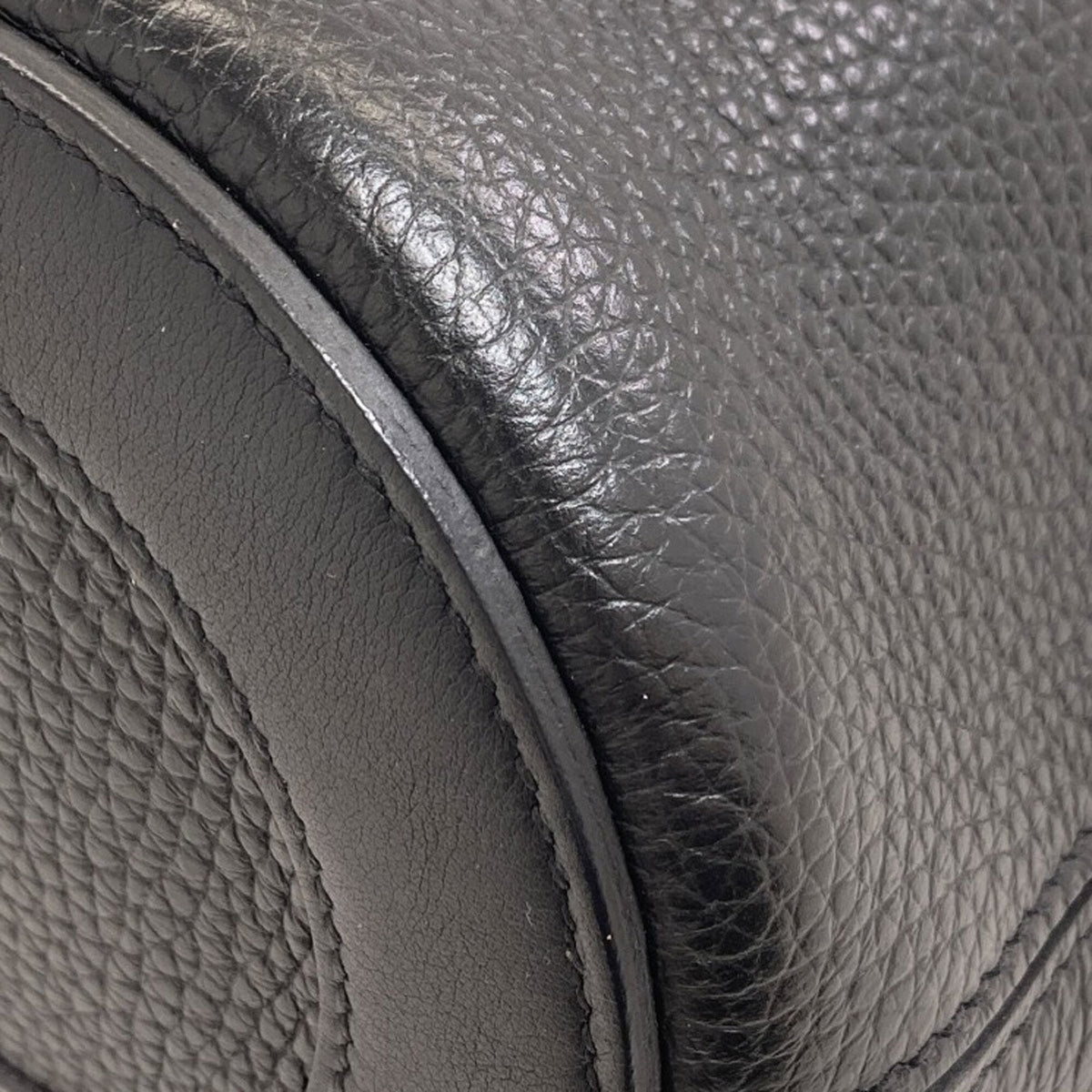 Hermes Black Taurillon Clemence Leather Handbag (Pre-Owned)