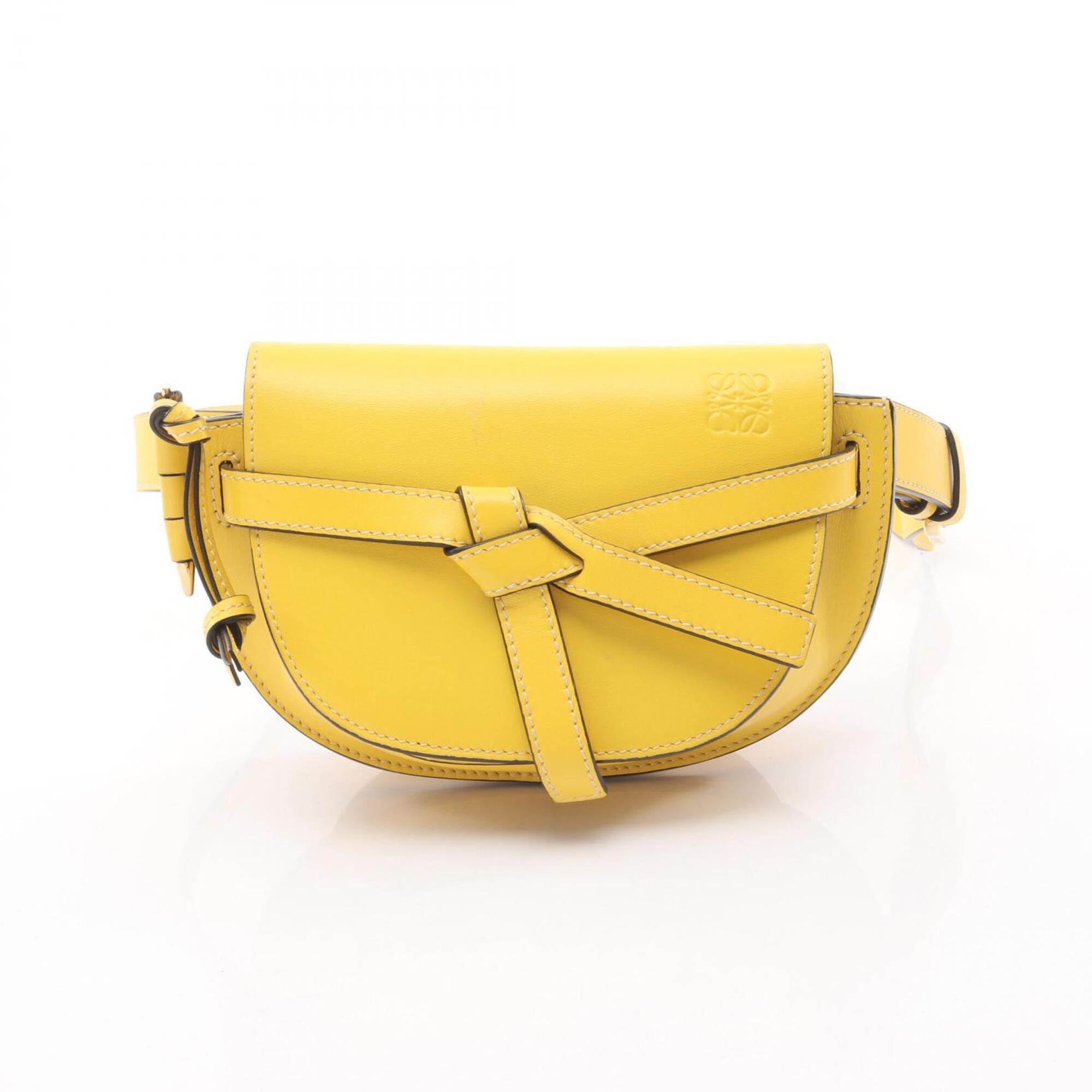 Loewe Yellow Leather Fanny Pack Handbag Sling Bag (Pre-Owned)