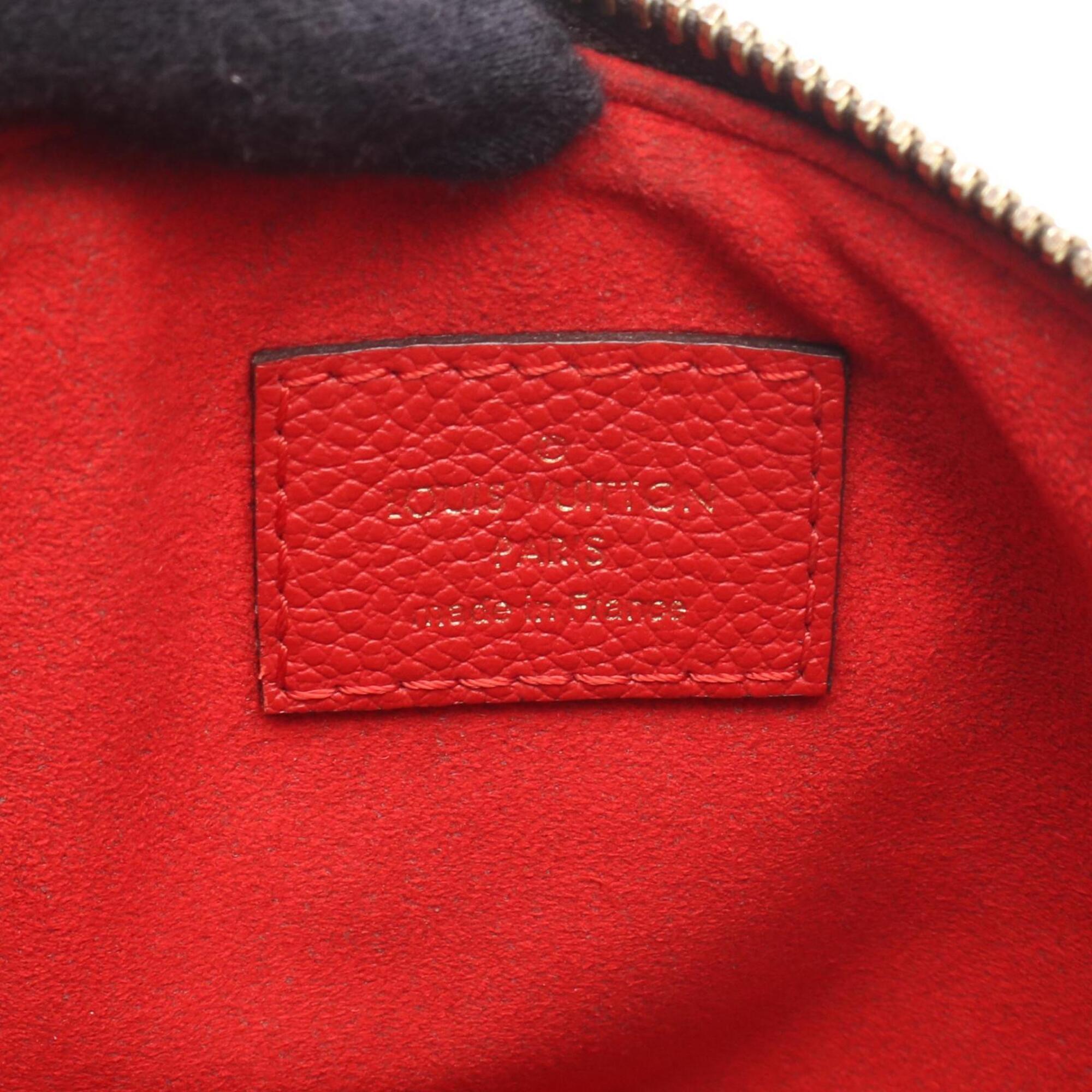 Louis Vuitton Brown Red Color Coated Canvas Leather Handbag Shoulder Bag (Pre-Owned)