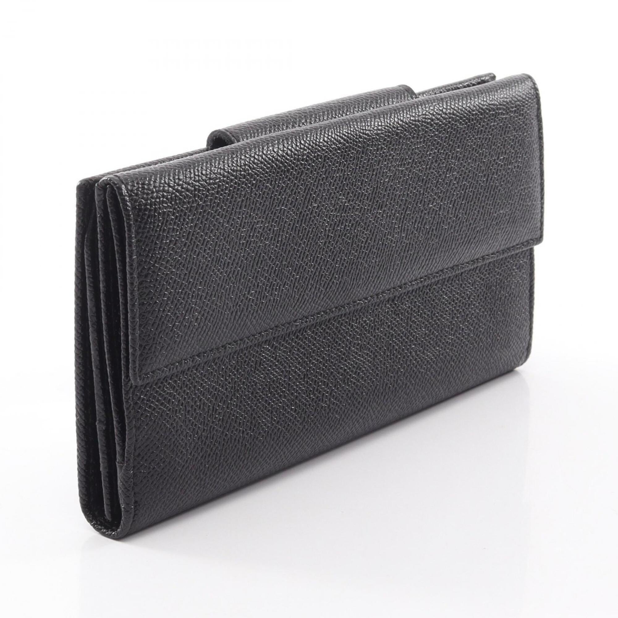 Bvlgari Black Leather Wallet (Tri-Fold) (Pre-Owned)