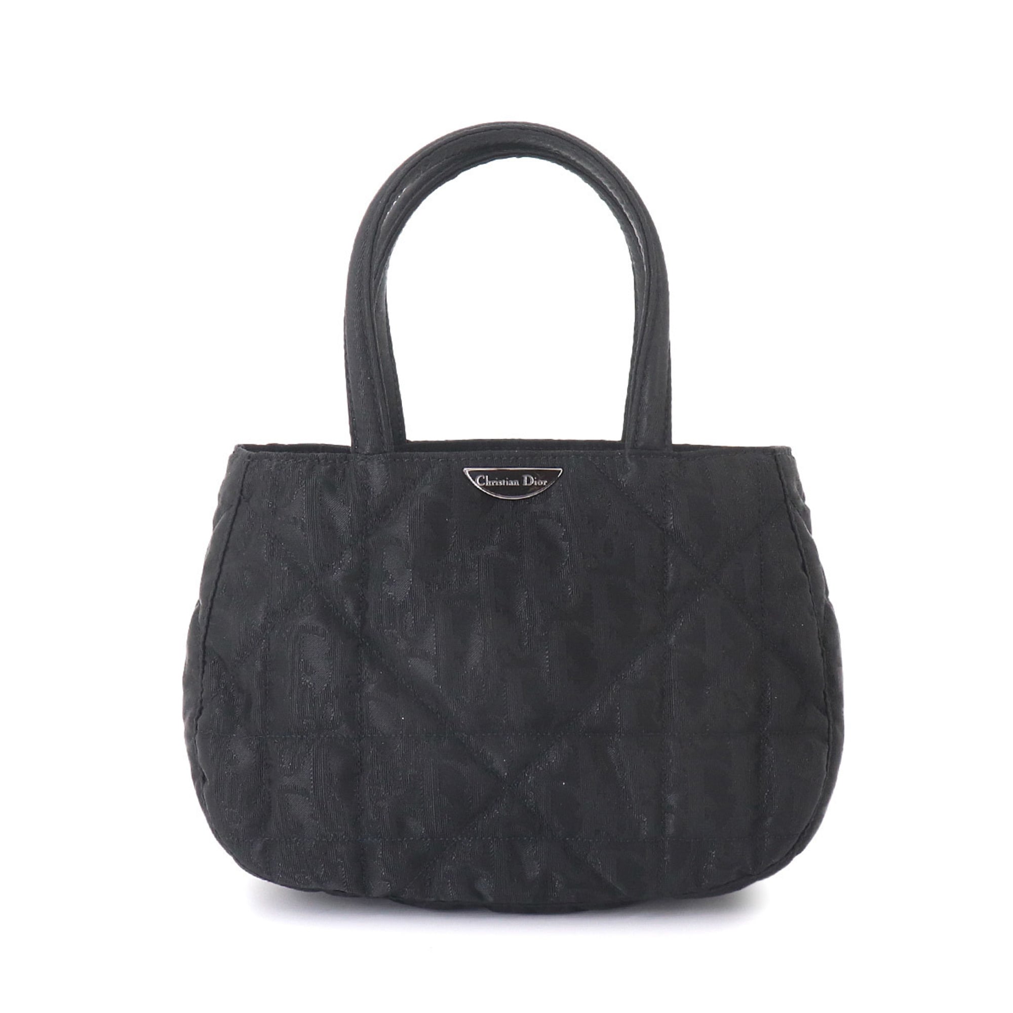 Christian Dior Trotter Black Nylon Leather Handbag (Pre-Owned)
