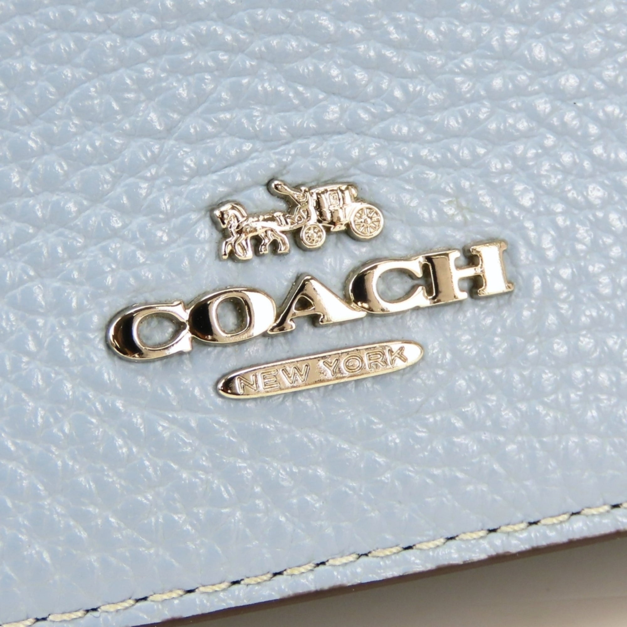 Coach Blue Leather Chain/Shoulder Wallet (Pre-Owned)