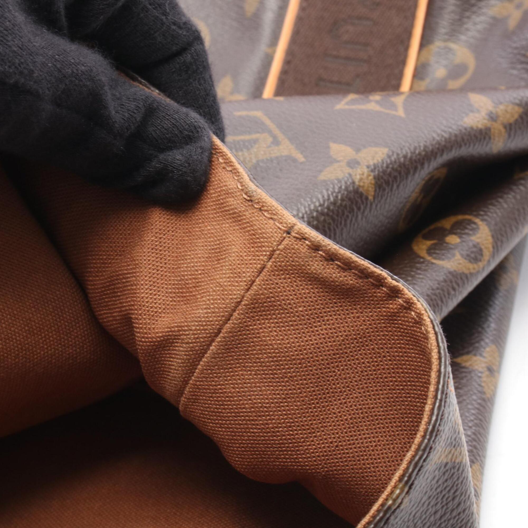 Louis Vuitton Brown Monogram Coated Canvas Leather Handbag Tote Bag (Pre-Owned)