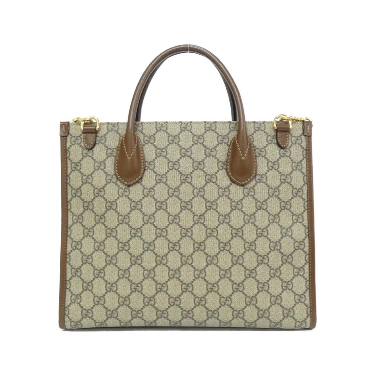 Gucci Beige Brown Gg Supreme Handbag (Pre-Owned)