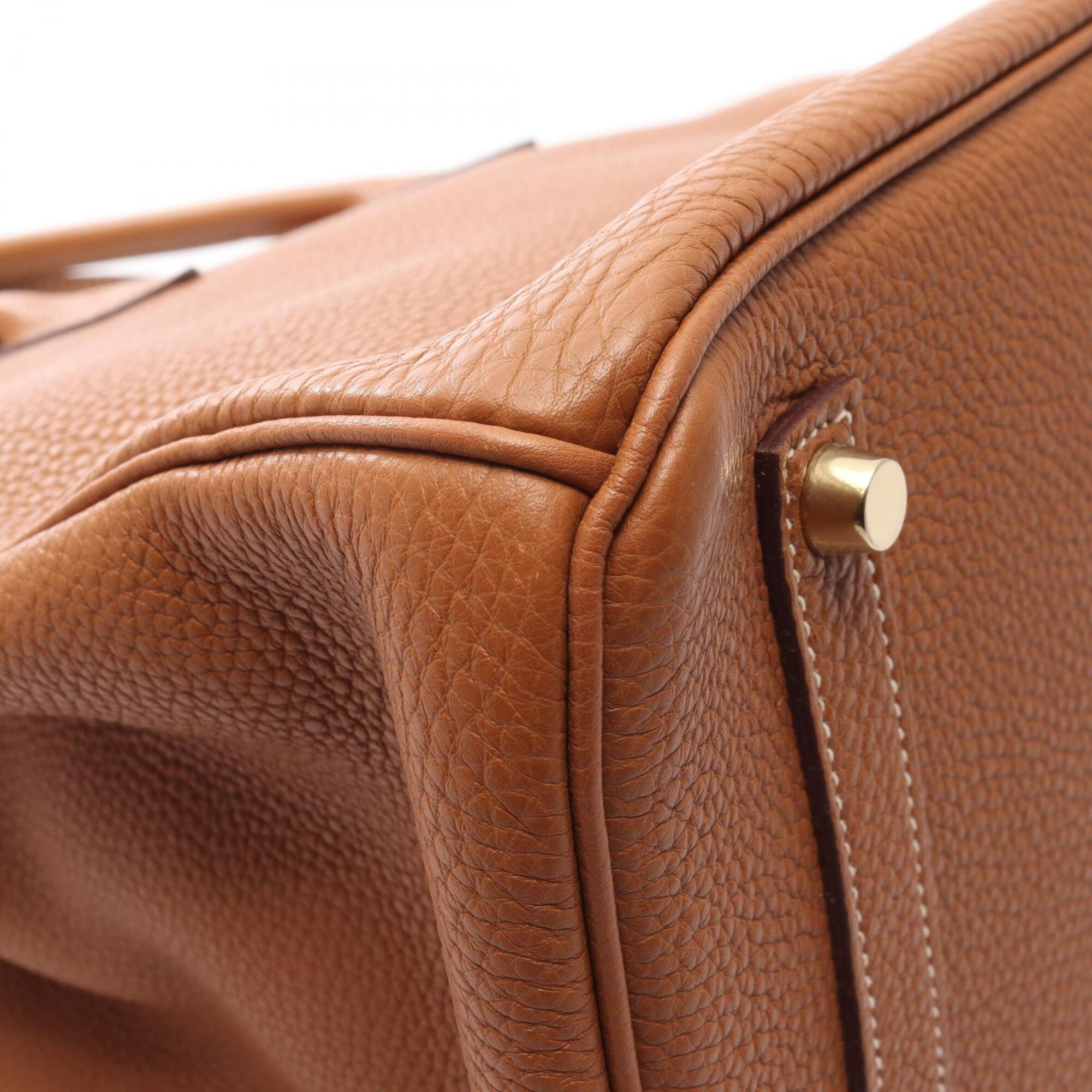 Hermes Brown Togo Leather Handbag (Pre-Owned)