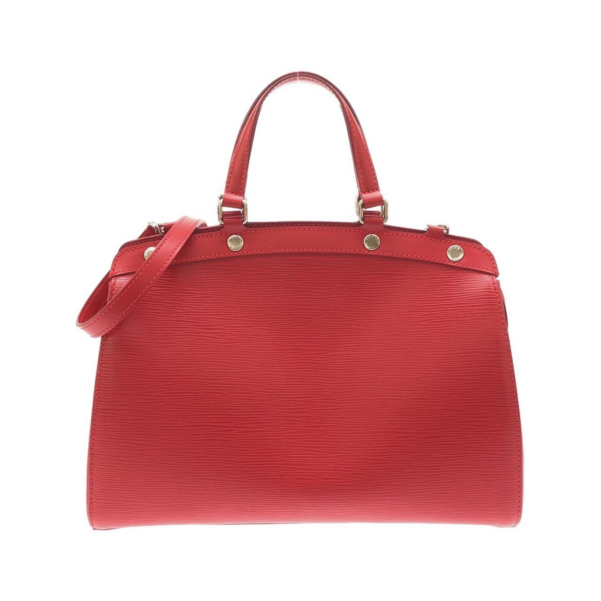 Louis Vuitton Carmine Red Color Leather Handbag (Pre-Owned)
