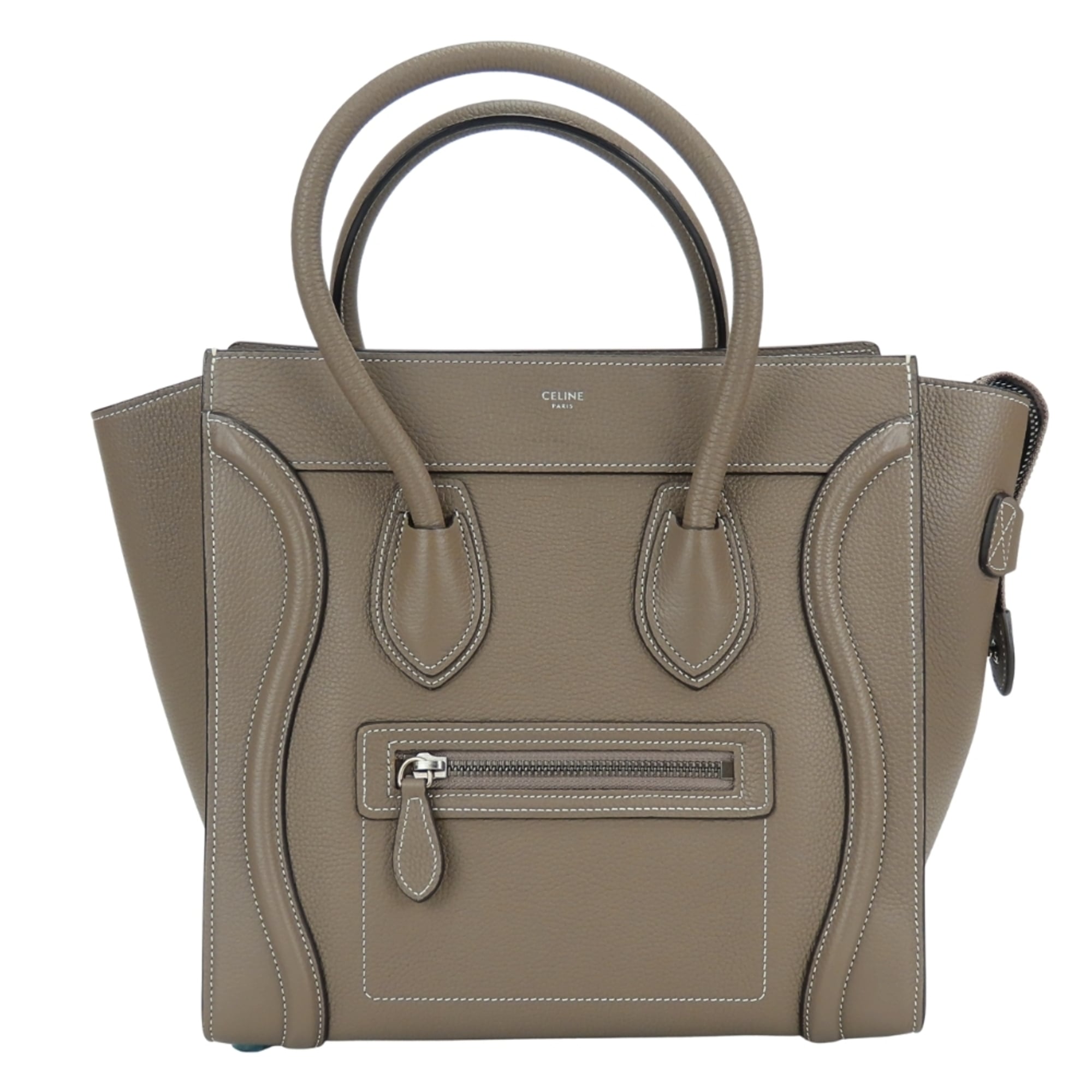 Celine Grayish Leather Tote Bag (Pre-Owned)