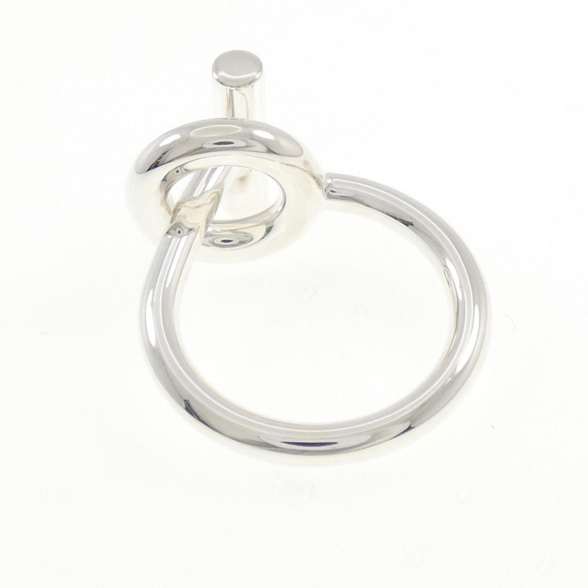 Hermes Silver 925 Band Ring (Pre-Owned)