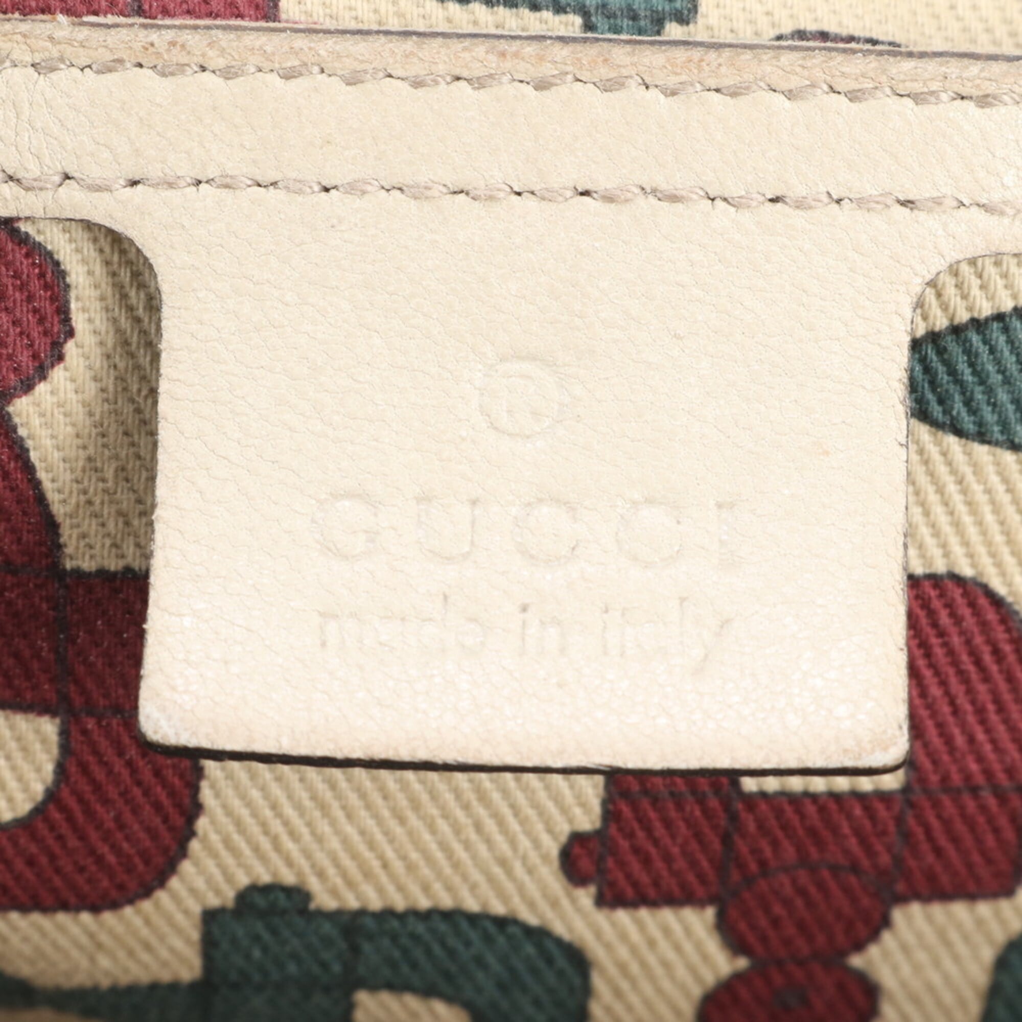 Gucci Off-White Leather Handbag Tote Bag (Pre-Owned)