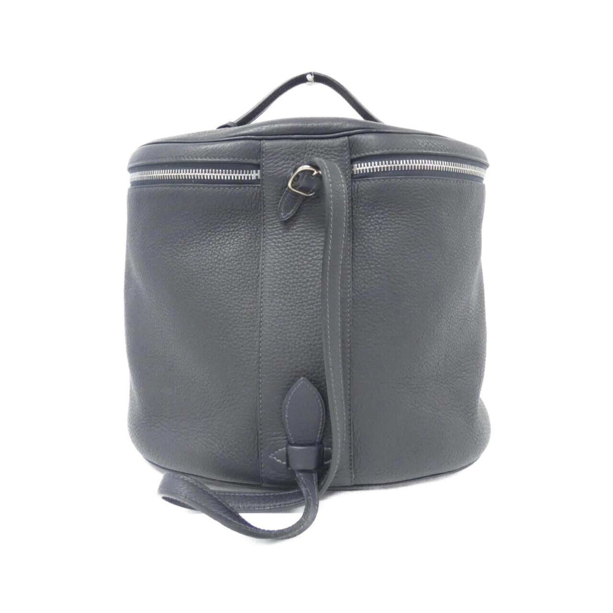 Hermes Blue Indigo Leather Handbag (Pre-Owned)