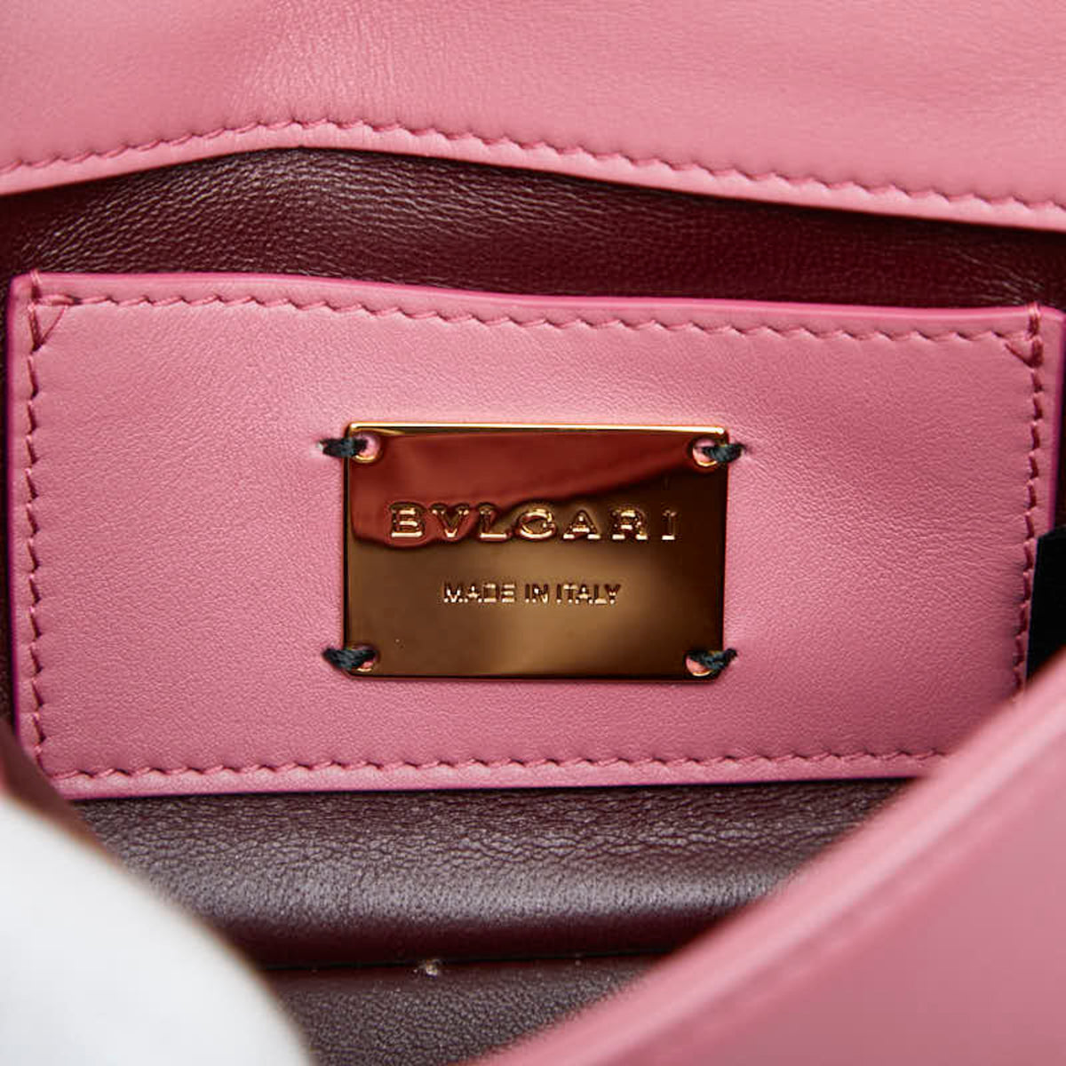 Bvlgari Pink Leather Handbag (Pre-Owned)