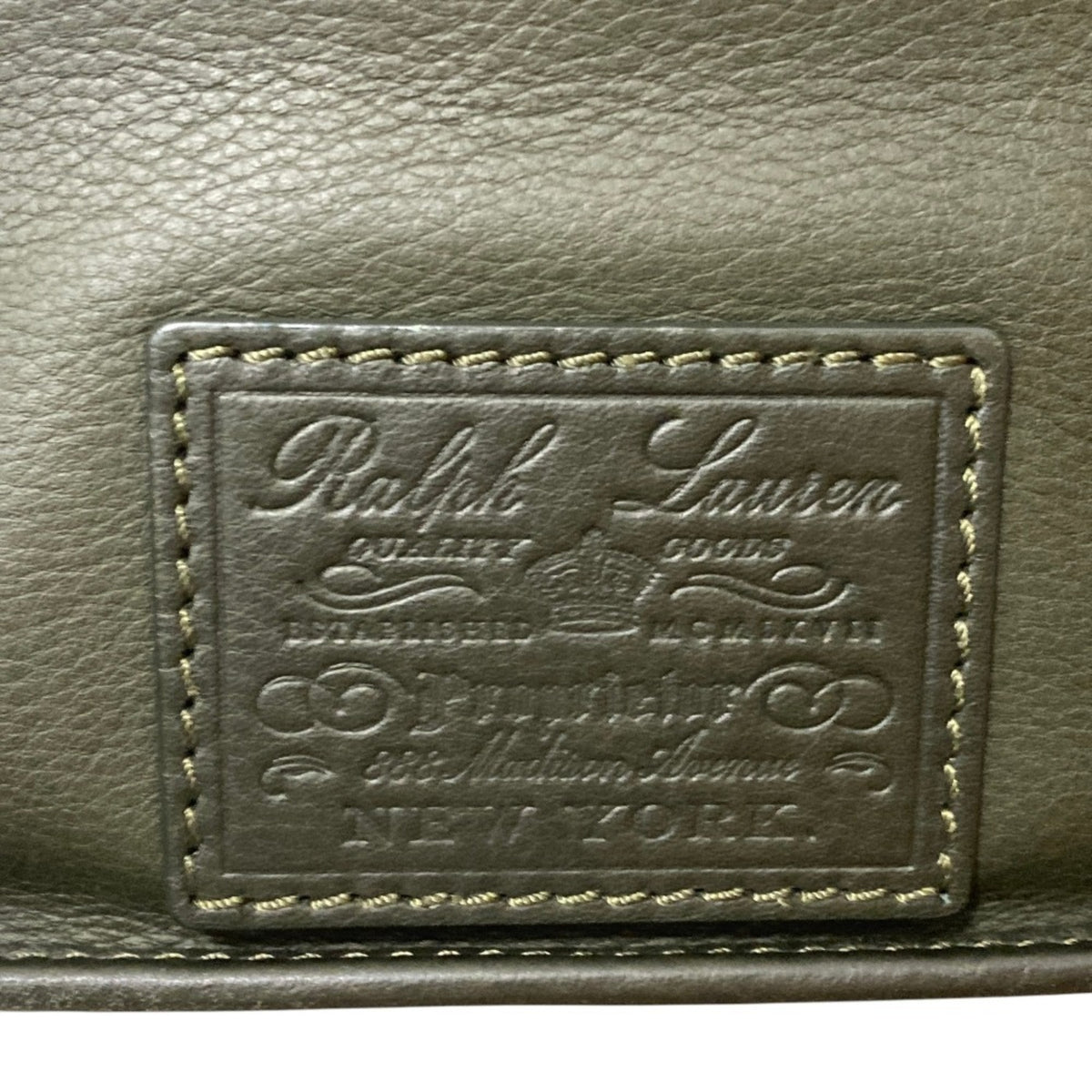 Ralph Lauren Dark Green Leather Saddle Bag Shoulder Bag (Pre-Owned)
