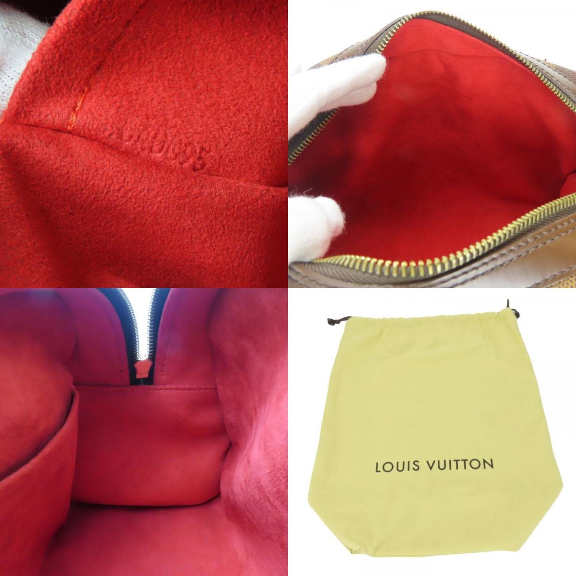 Louis Vuitton Brown Ebene Damier Canvas Leather Handbag (Pre-Owned)