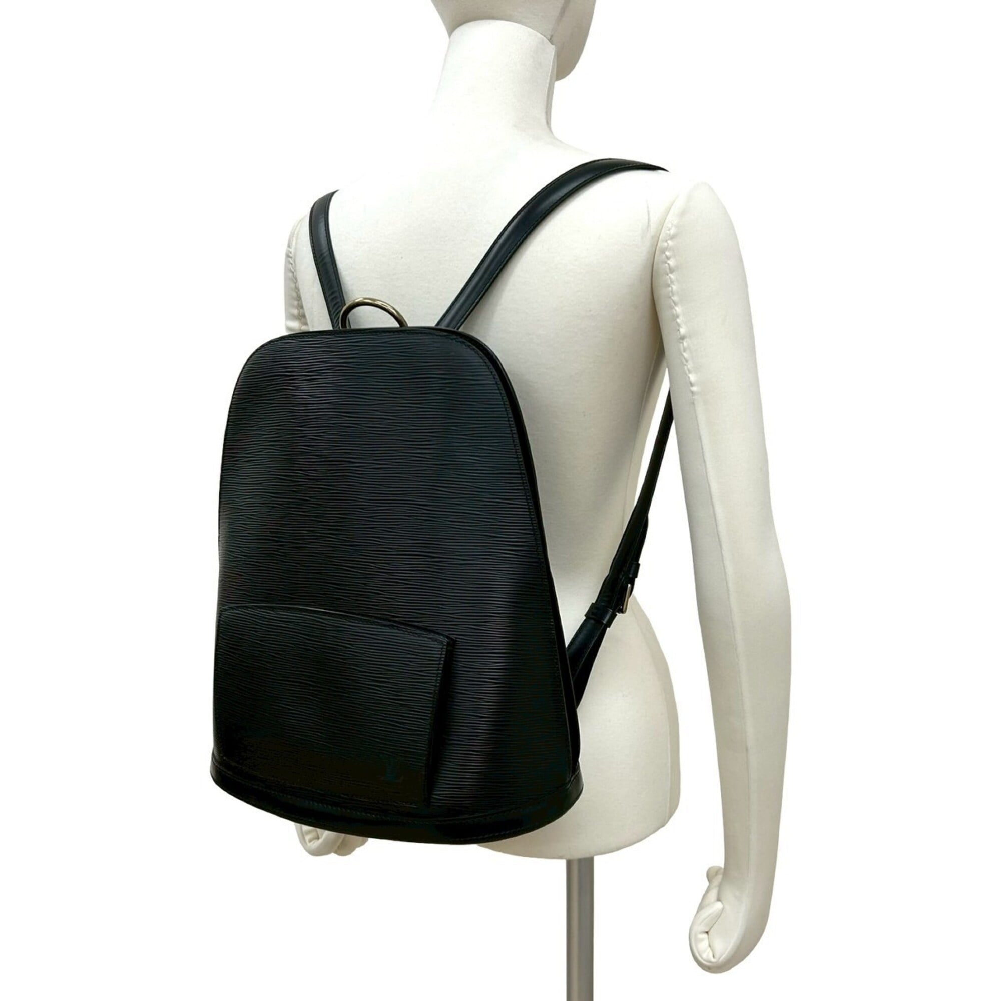 Louis Vuitton Black Leather Backpack (Pre-Owned)